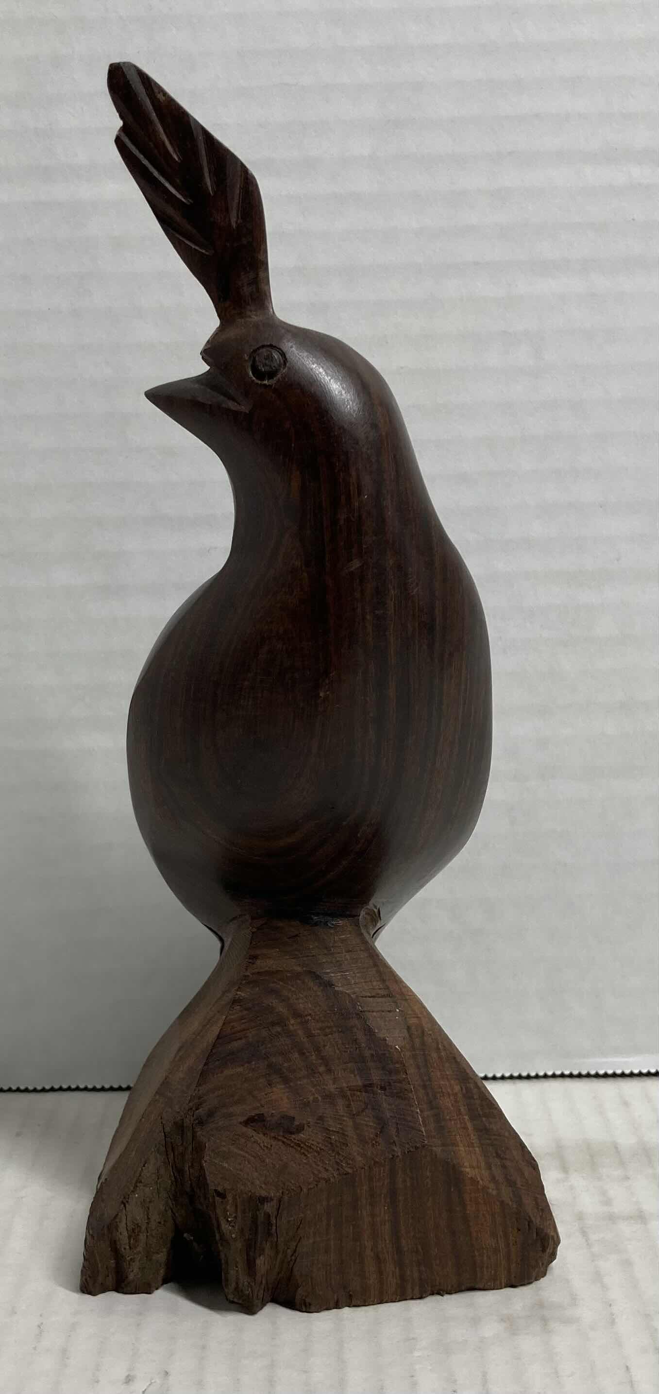 Photo 1 of QUAIL IRONWOOD HAND CARVED VINTAGE FIGURINE H9.5”