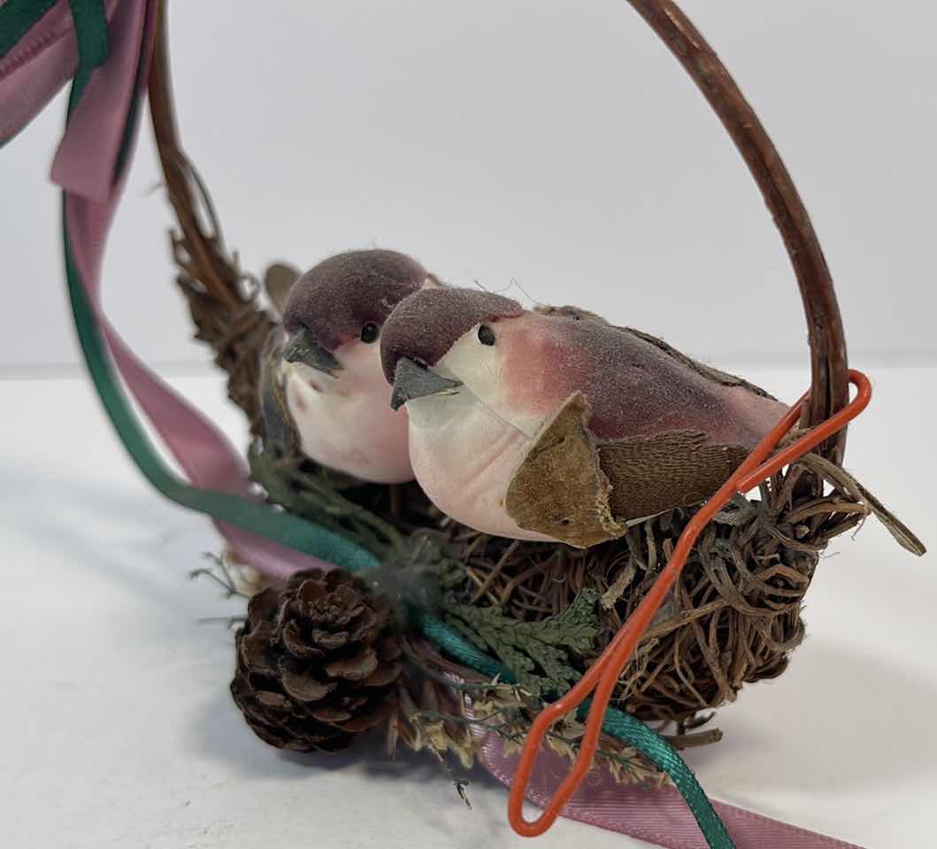 Photo 3 of HANDMADE BIRDS IN PINE NEST VINTAGE ORNAMENT