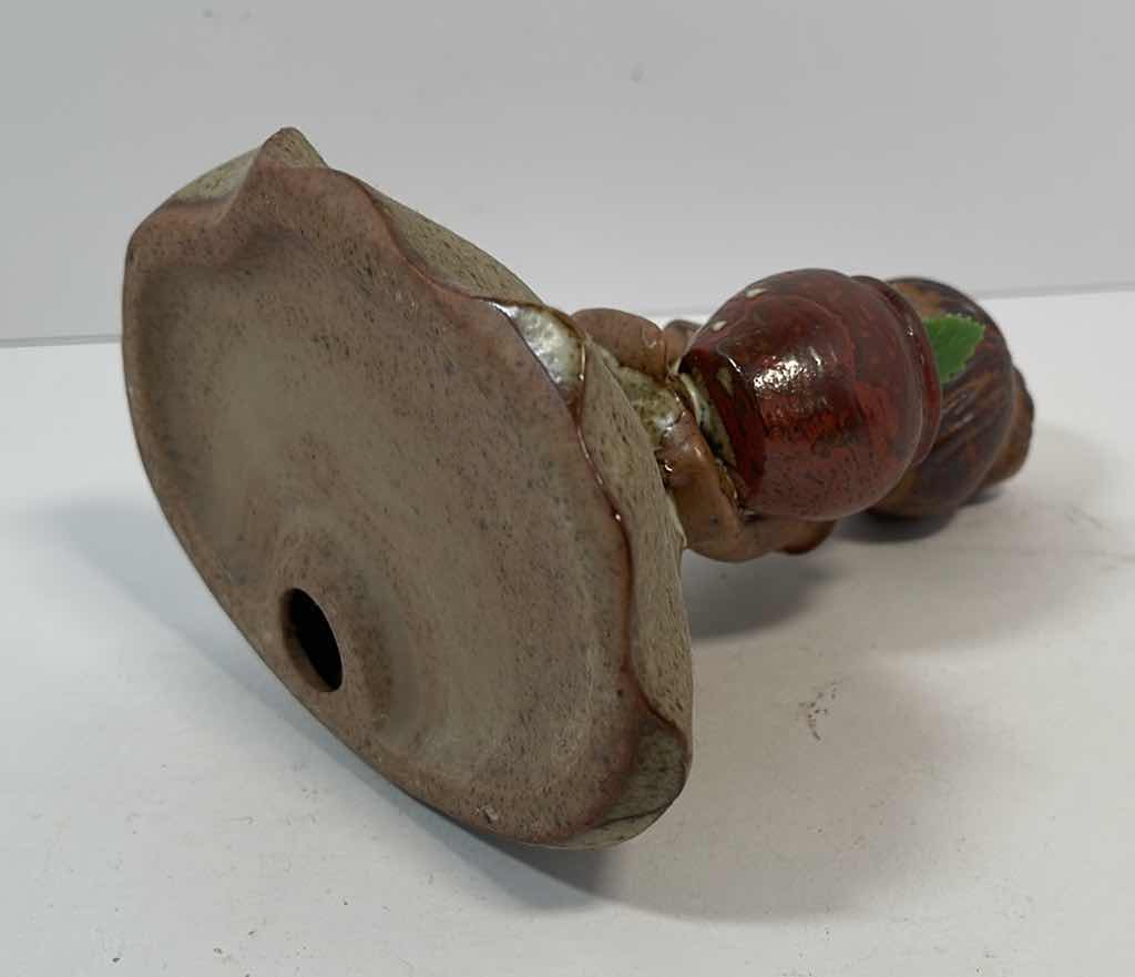 Photo 1 of UCTCI STONEWARE JAPAN MINI VASE GIRL FIGURINE HOLDING POT