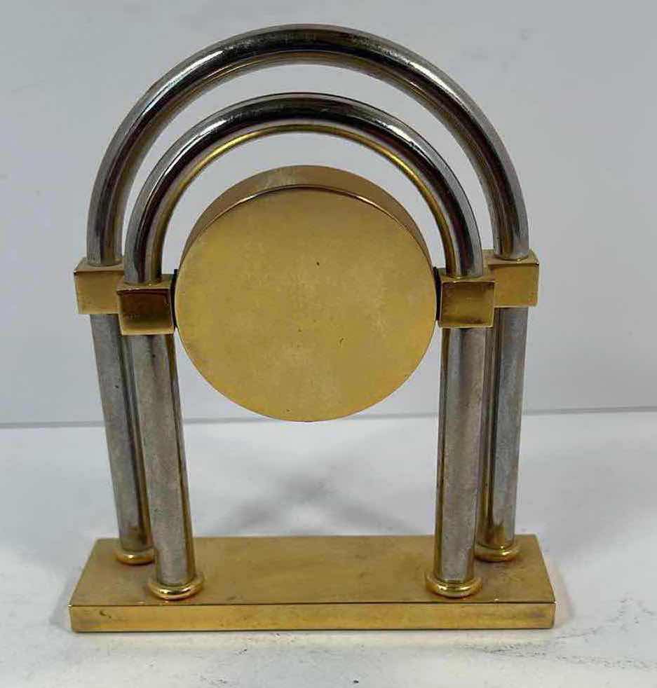 Photo 1 of BEY-BERK QUARTZ GOLD AND SILVER TONED DESK CLOCK H4”