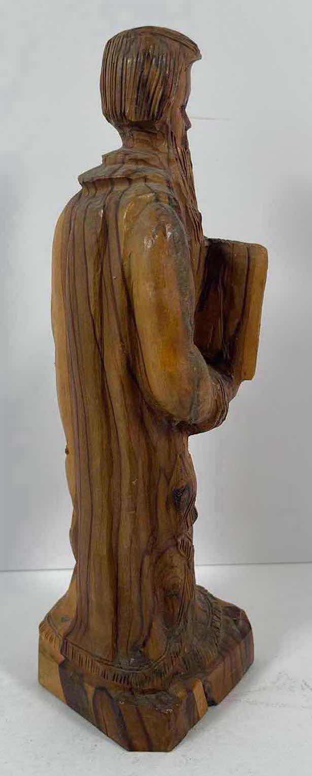 Photo 1 of VINTAGE HAND CRAVED WOODEN MOSES H10” 