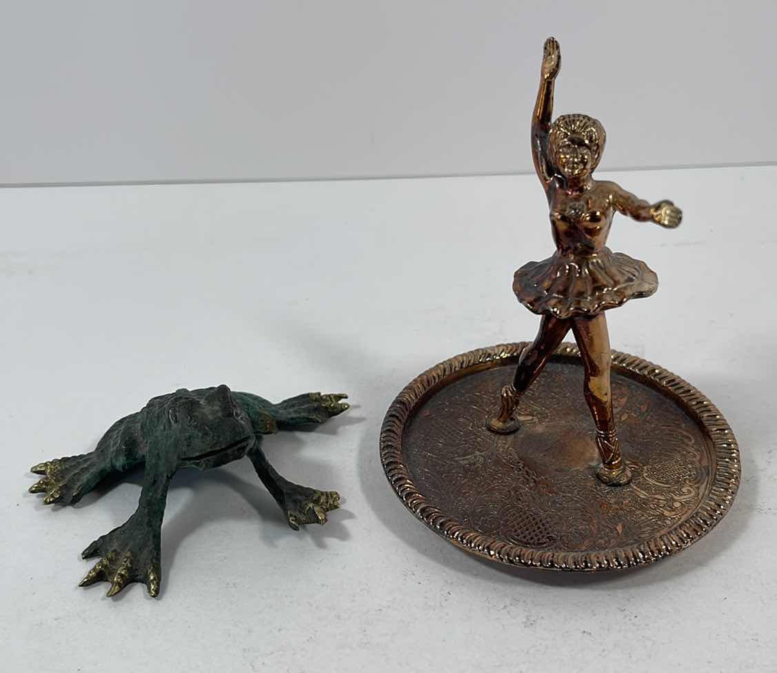 Photo 1 of DECORATIVE METAL FIGURINES DANCER & LUCKY FROG