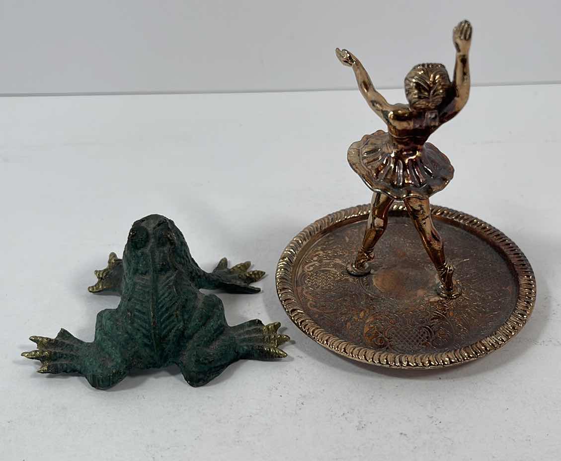 Photo 1 of DECORATIVE METAL FIGURINES DANCER & LUCKY FROG