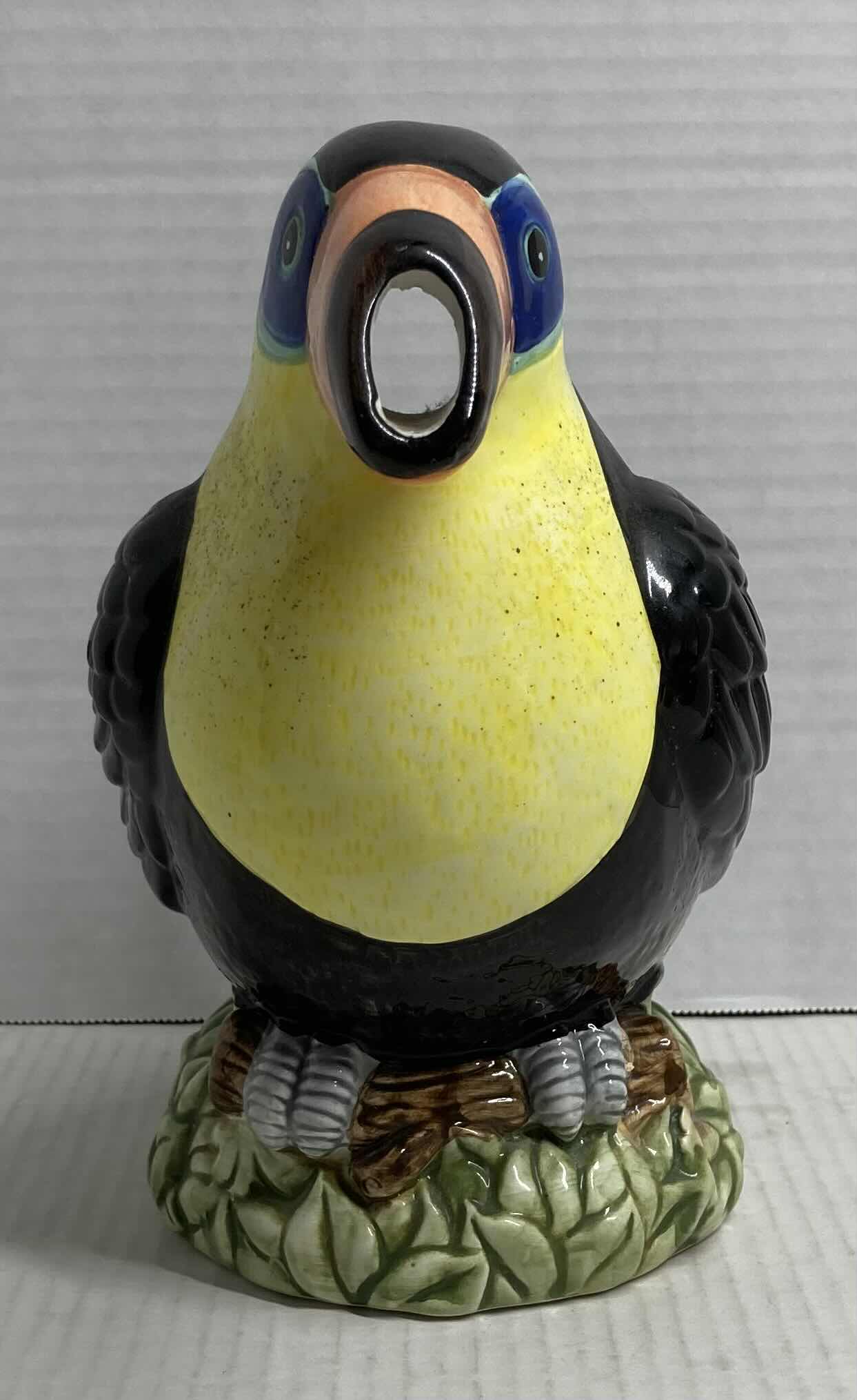 Photo 3 of TROPICAL TOUCAN CERAMIC PITCHER 6” X 10” H9 ”