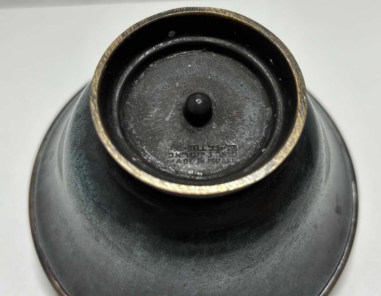 Photo 1 of BRASS PAL BELL COVERED BOWL/DISH, 12 TRIBES OF ISRAEL BY MAURICE ASCALON
