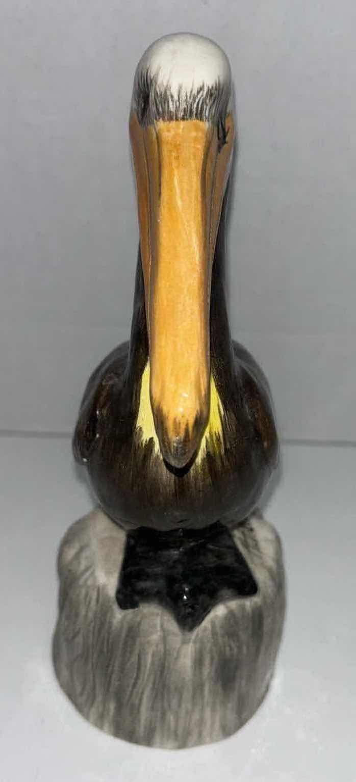 Photo 4 of VINTAGE GLAZED CERAMIC 9” PELICAN STATUE