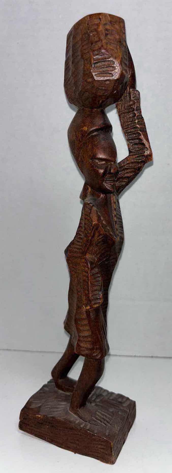 Photo 1 of ASSORTED CARVED WOOD FIGURES (TALLEST 13”)