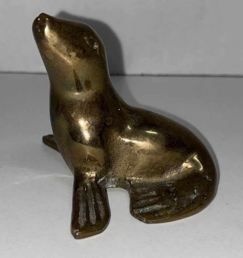 Photo 1 of BRASS SEAL FIGURINE 3.75 X 3.25” H3.25”