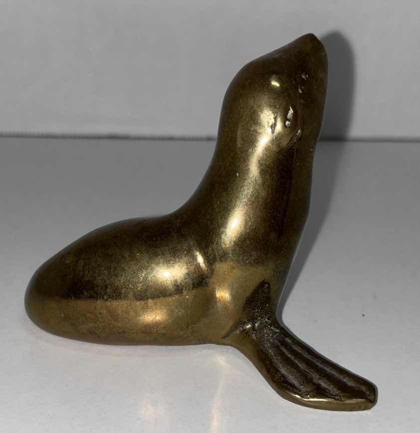 Photo 1 of BRASS SEAL FIGURINE 3.75 X 3.25” H3.25”