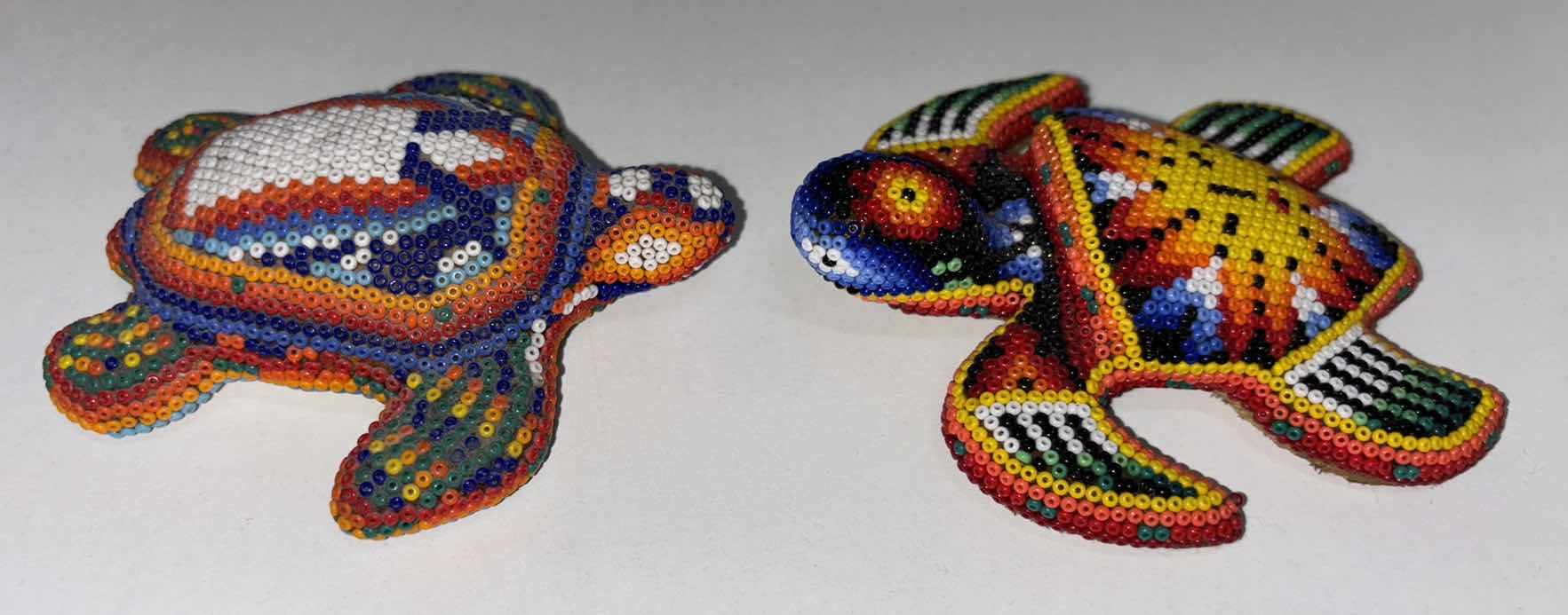 Photo 2 of MEXICAN FOLK ART HUICHOL TOUCAN, TURTLES & GECKO