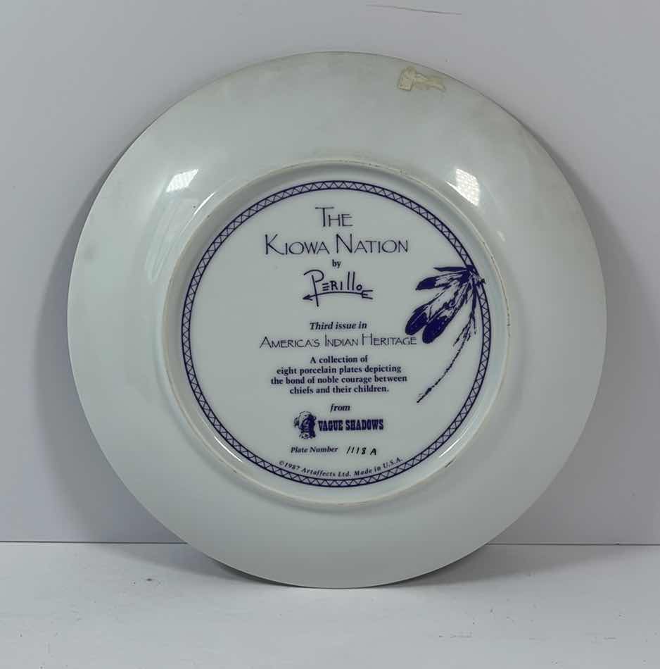 View 2 of THE KIOWA NATION BY PERILLOE 8.5” COLLECTOR PLATE NO. 1118A
