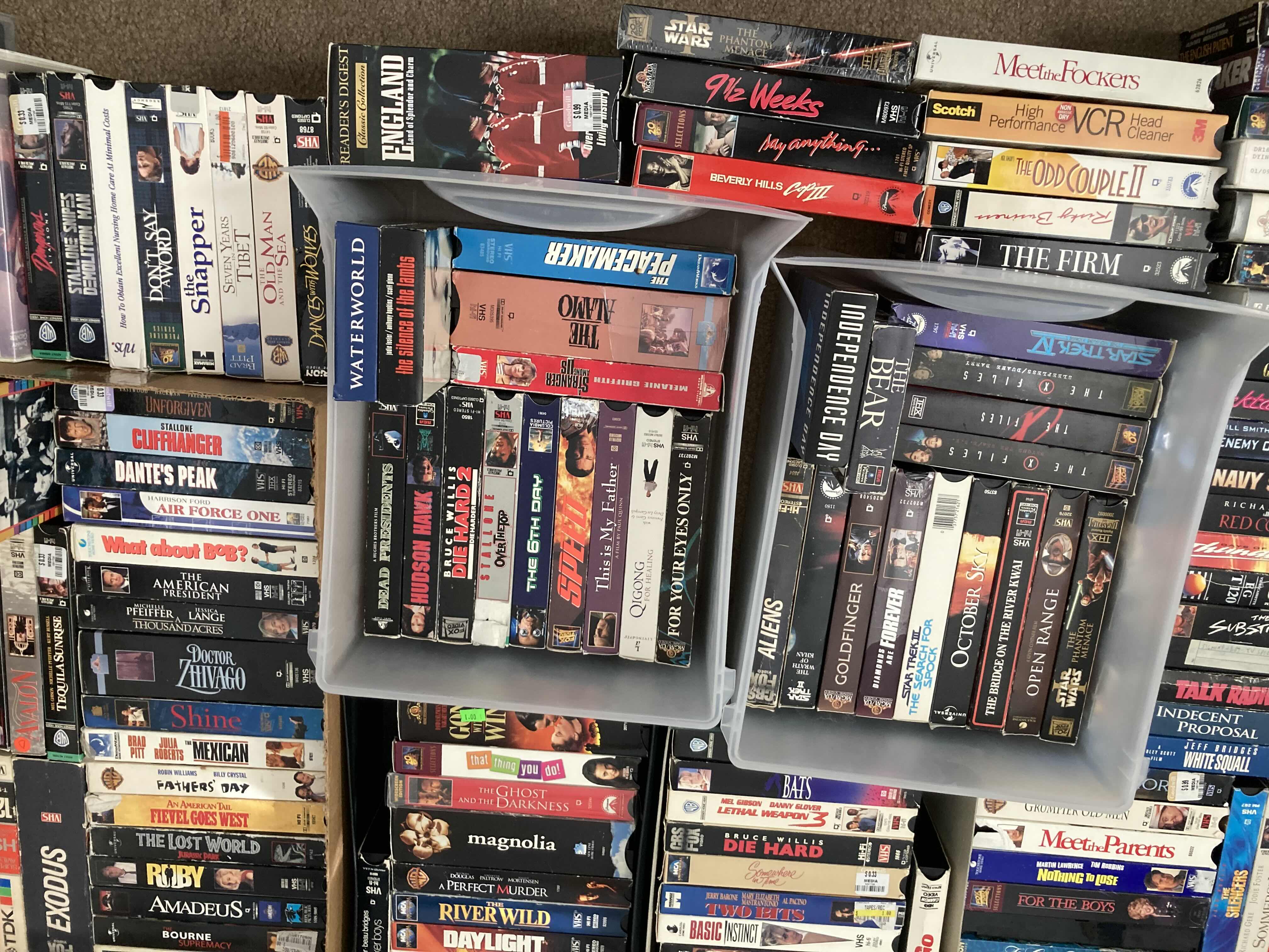 Photo 1 of VHS MOVIES & SHOWS-VARIOUS TITLES & GENRES (APPROX 70+ TITLES)