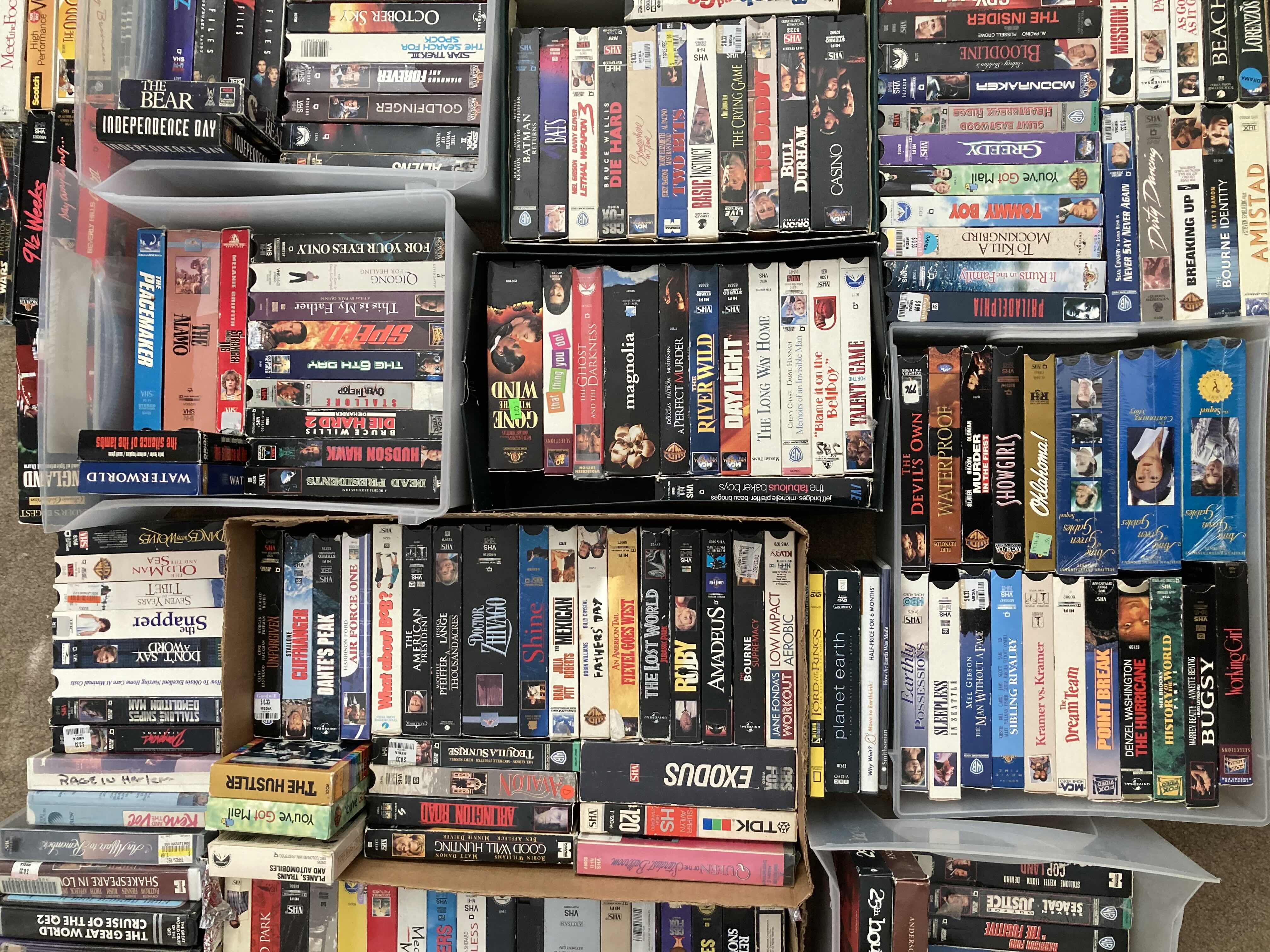 Photo 1 of VHS MOVIES & SHOWS-VARIOUS TITLES & GENRES (APPROX 70+ TITLES)