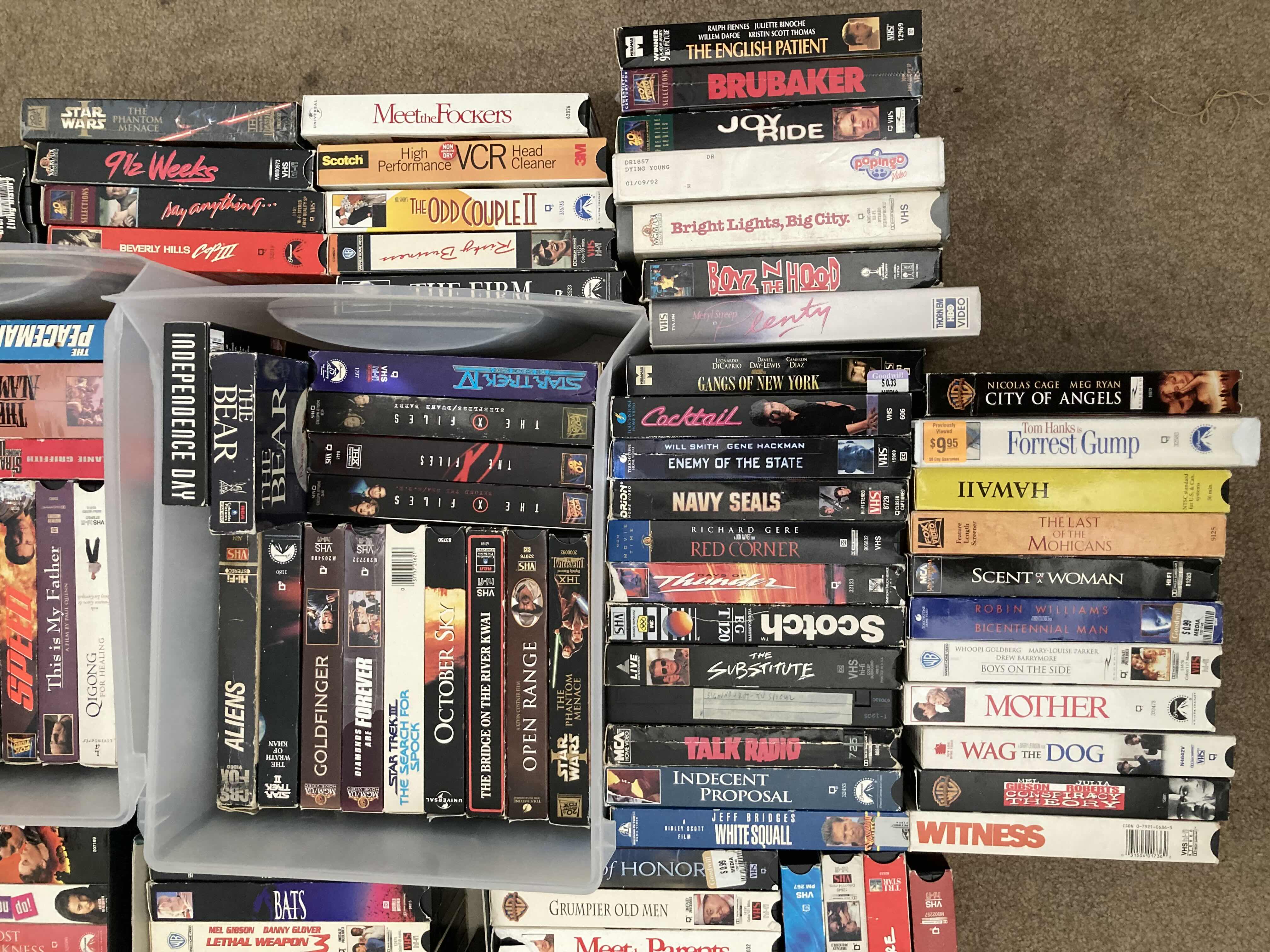 Photo 1 of VHS MOVIES & SHOWS-VARIOUS TITLES & GENRES (APPROX 70+ TITLES)
