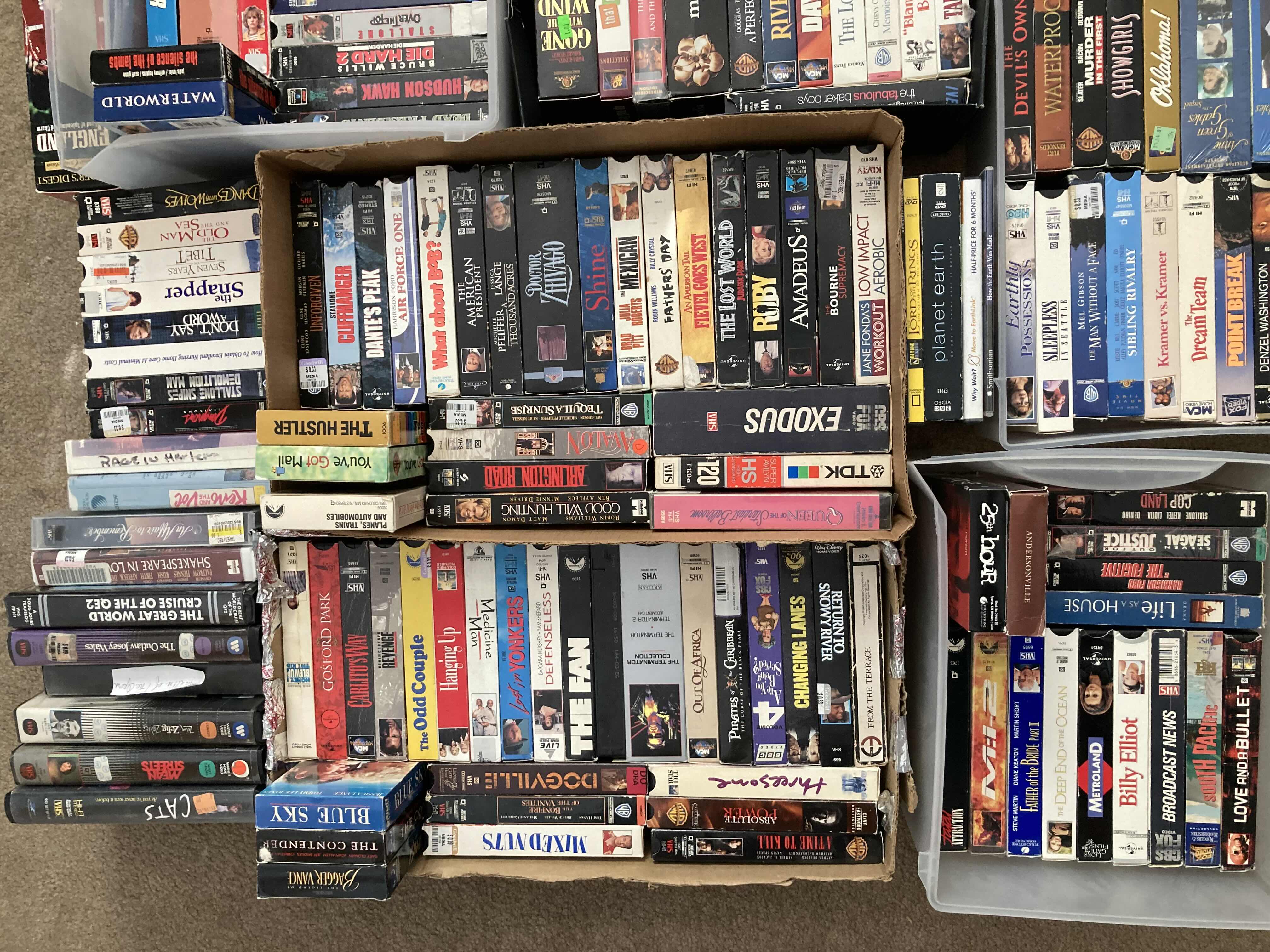 Photo 1 of VHS MOVIES & SHOWS-VARIOUS TITLES & GENRES (APPROX 70+ TITLES)