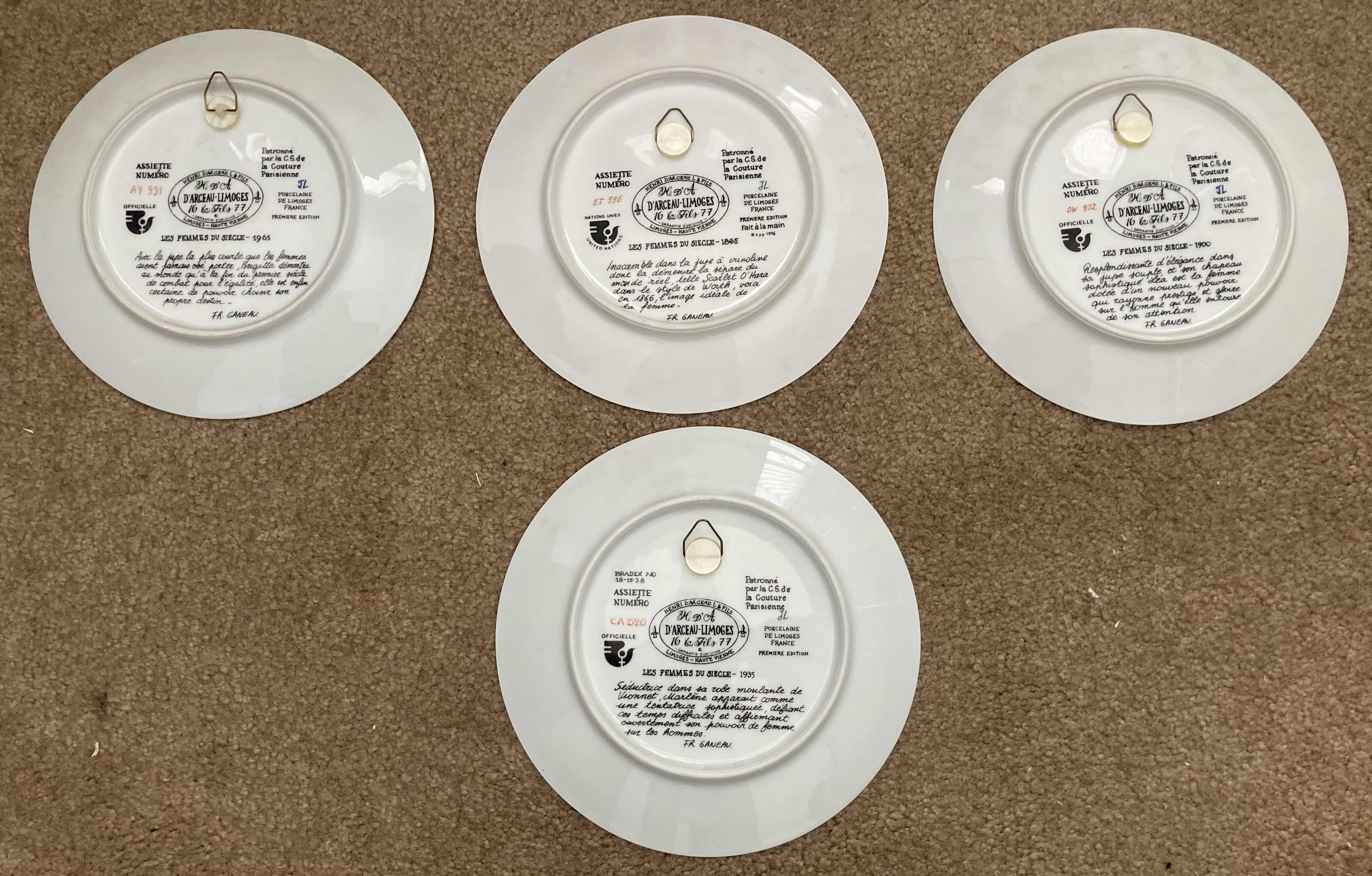 Photo 1 of HENRI D’ARCEAU.L & FILS LIMOGES-HAUTE VIENNE PREMIERE EDITION PORCELAIN PLATE SET OF 10 8.75”