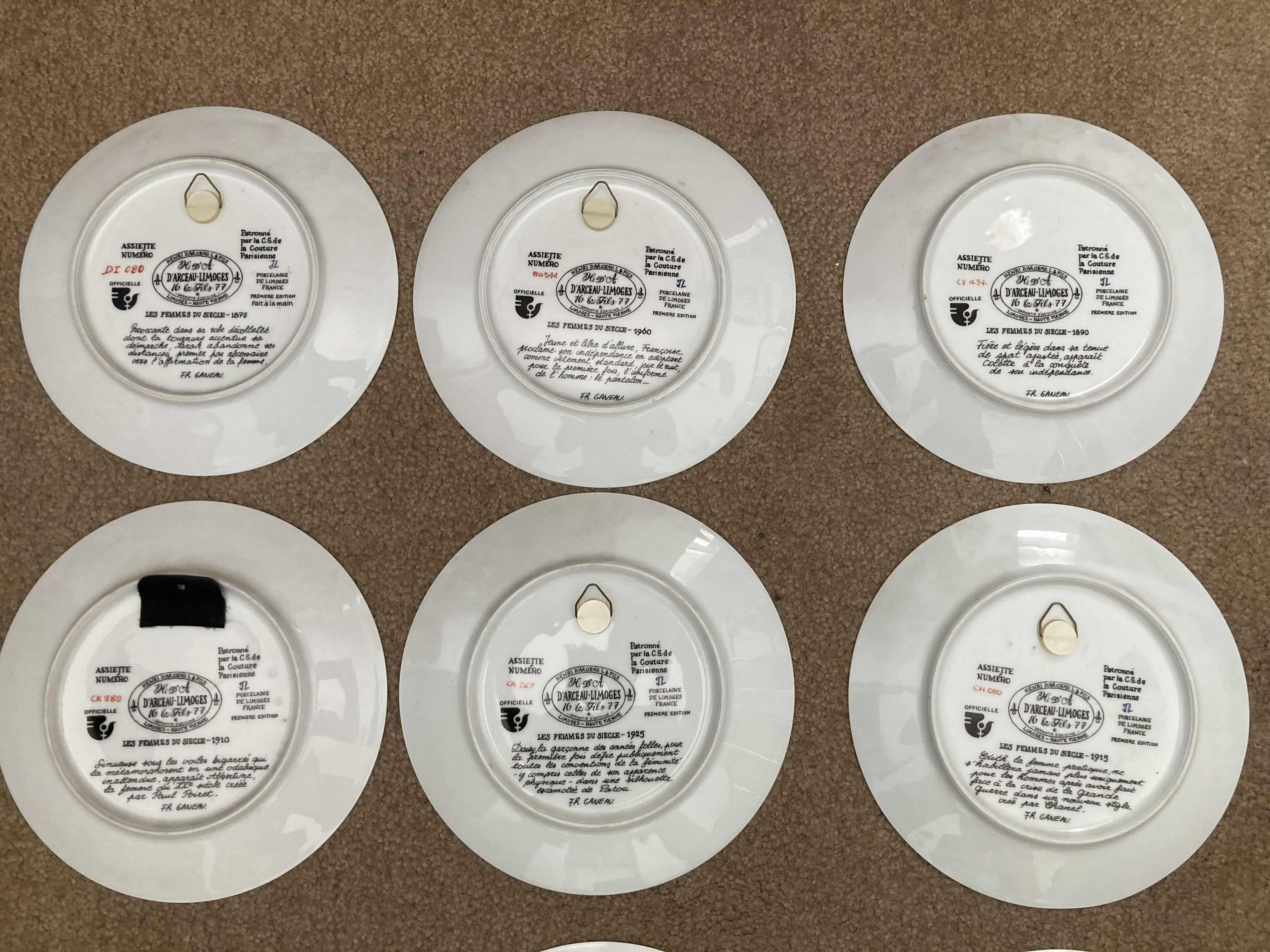 Photo 1 of HENRI D’ARCEAU.L & FILS LIMOGES-HAUTE VIENNE PREMIERE EDITION PORCELAIN PLATE SET OF 10 8.75”