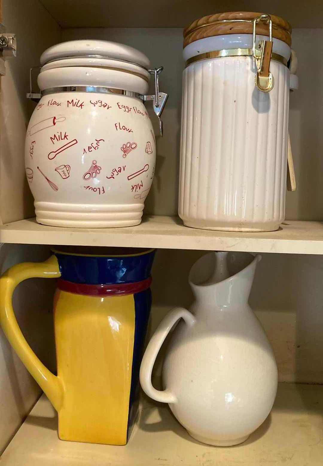 Photo 1 of CONTENTS OF CABINET- JARS, PITCHERS & VASES