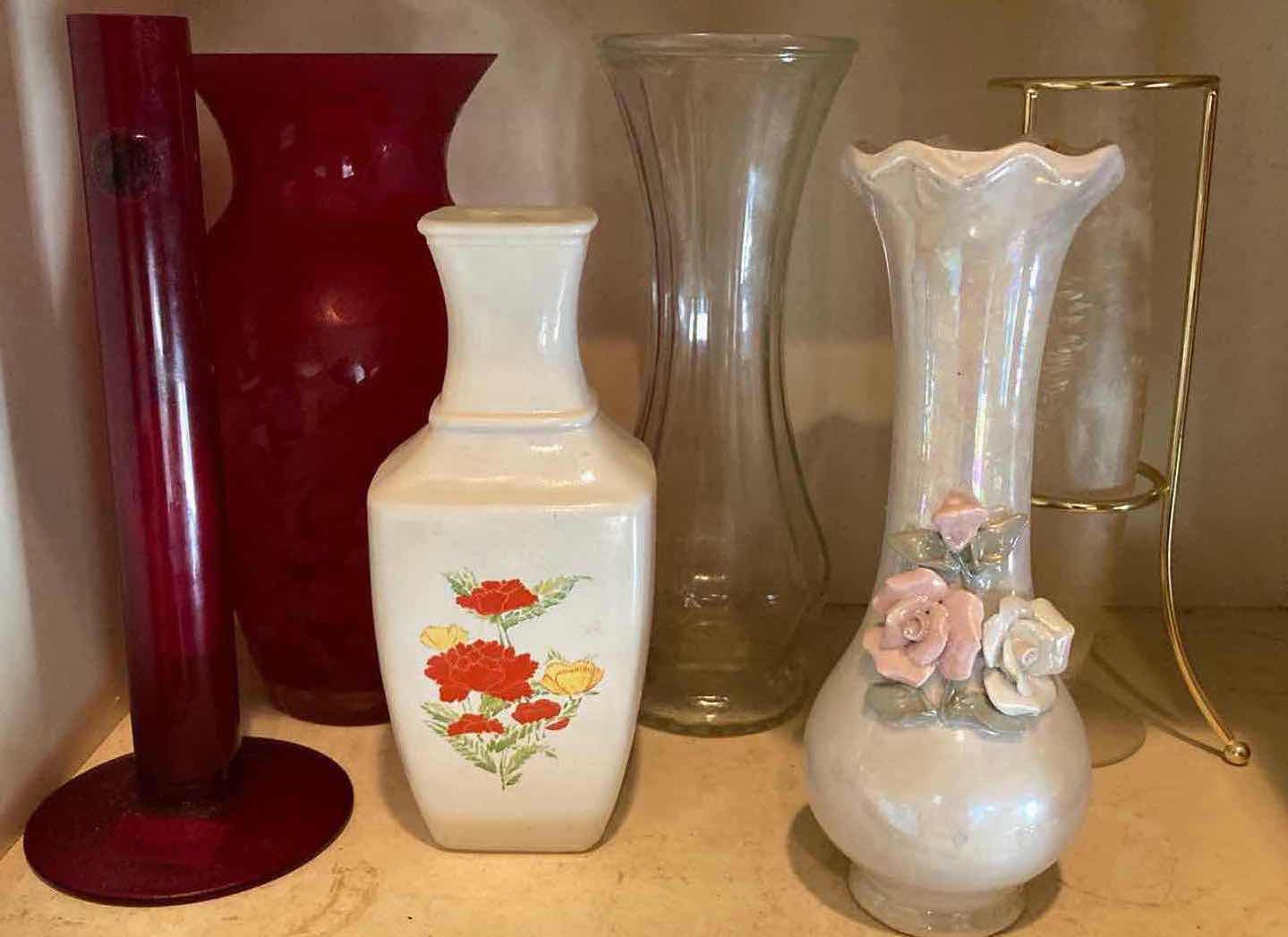 Photo 3 of CONTENTS OF CABINET- JARS, PITCHERS & VASES