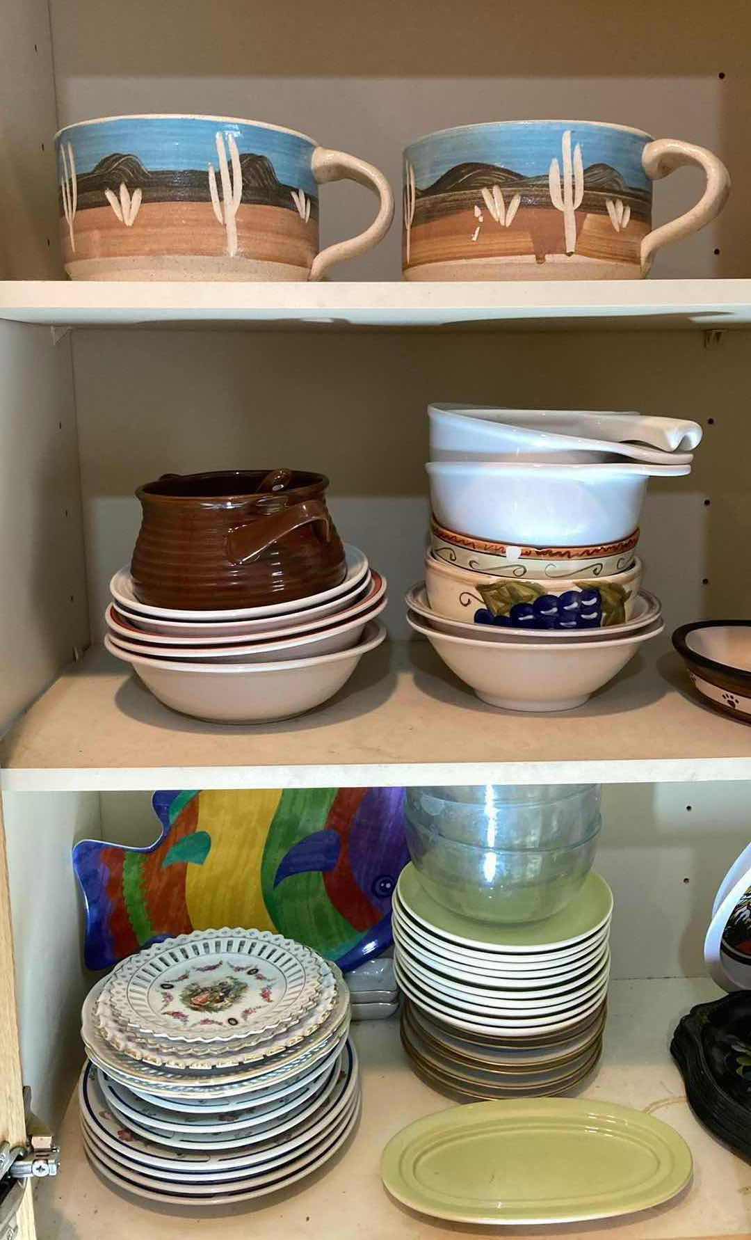 Photo 1 of CONTENTS OF CABINET- PLATES, BOWLS & SAUCERS