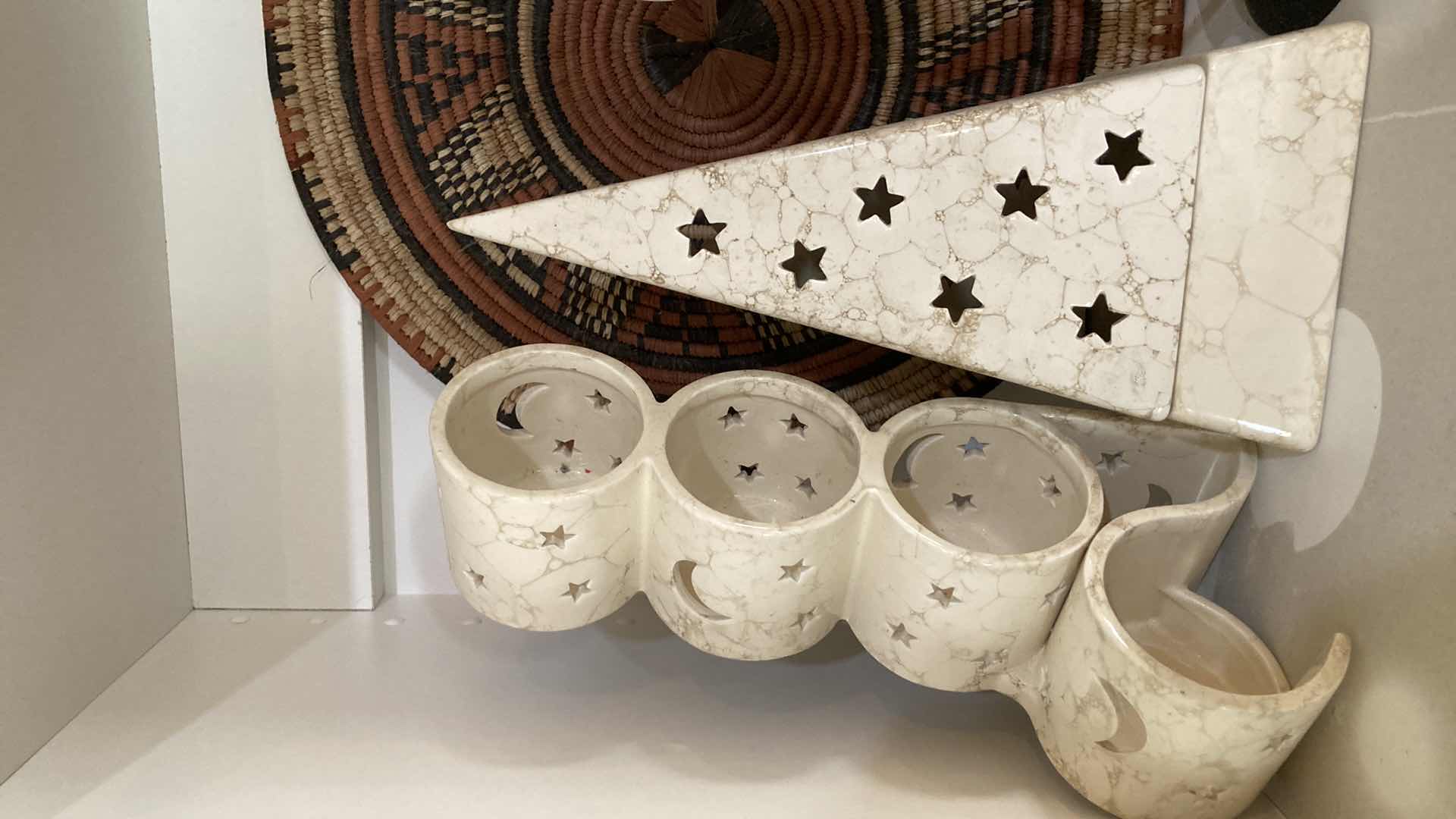 Photo 1 of CONTENTS OF SHELF-CANDLE HOLDERS & SOUTHWESTERN DECOR