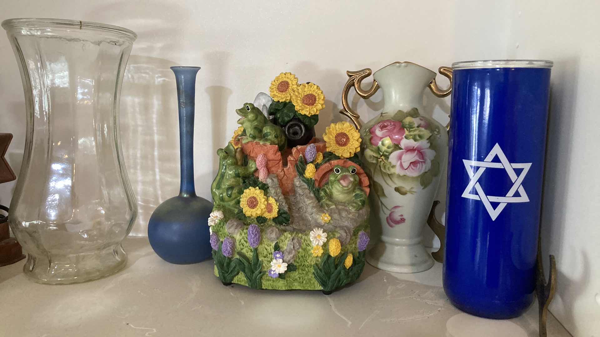 Photo 1 of CONTENTS OF SHELF-HOLIDAY, RELIGIOUS  & TABLE TOP DECOR