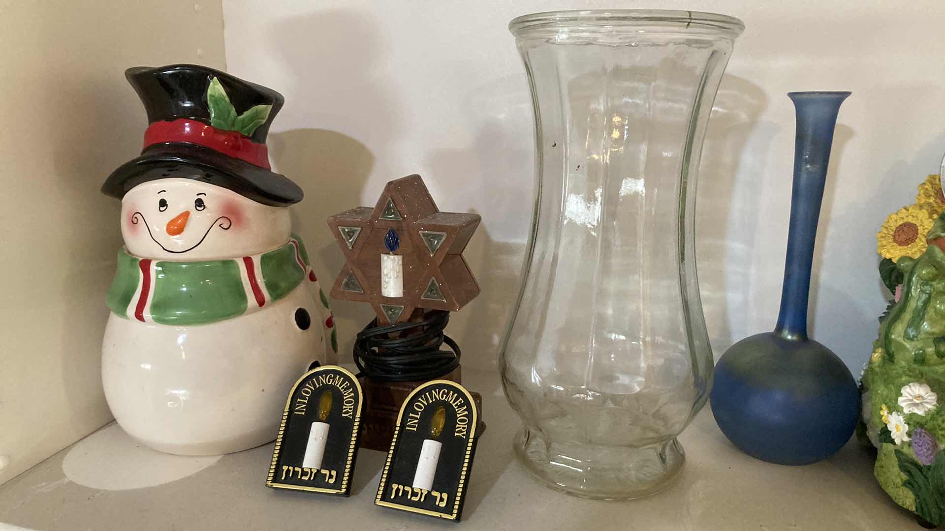 Photo 1 of CONTENTS OF SHELF-HOLIDAY, RELIGIOUS  & TABLE TOP DECOR