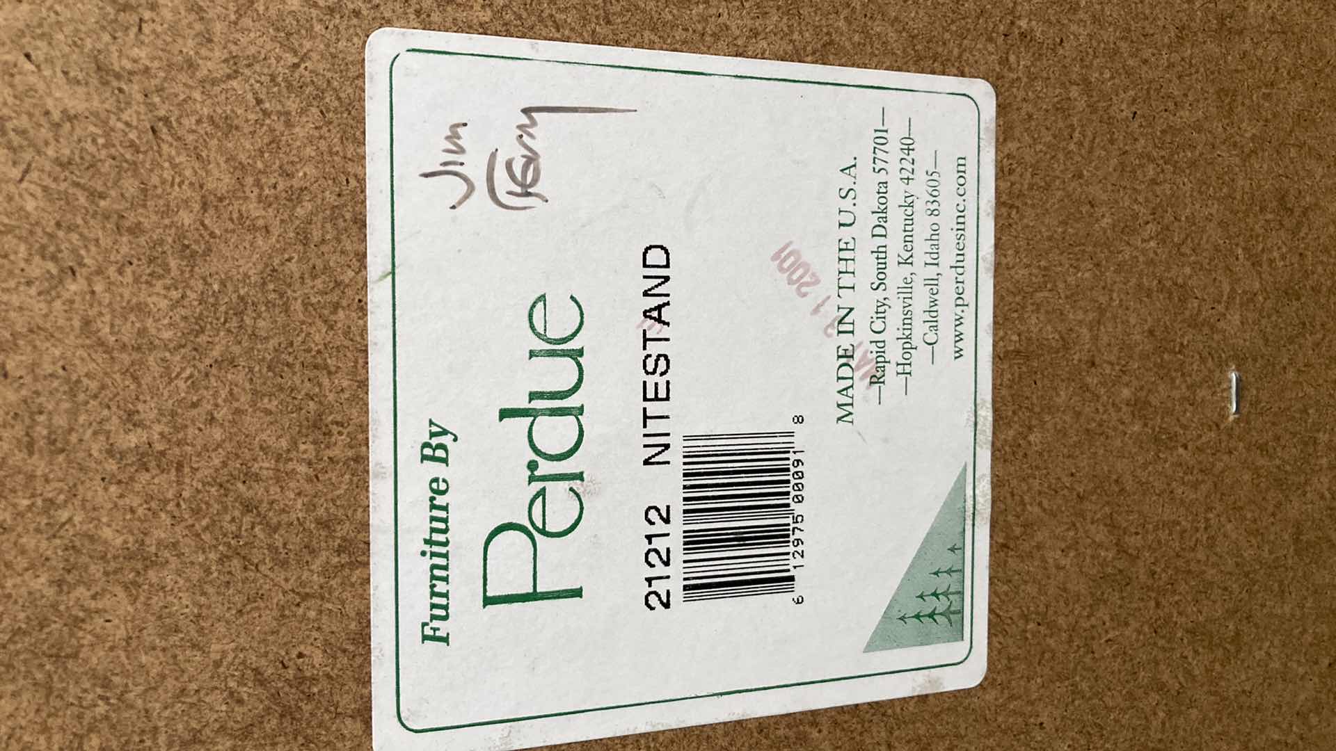 Photo 1 of PERDUE FURNITURE WOOD & GREEN FINISH NIGHTSTAND 20.5” X 18” H23”