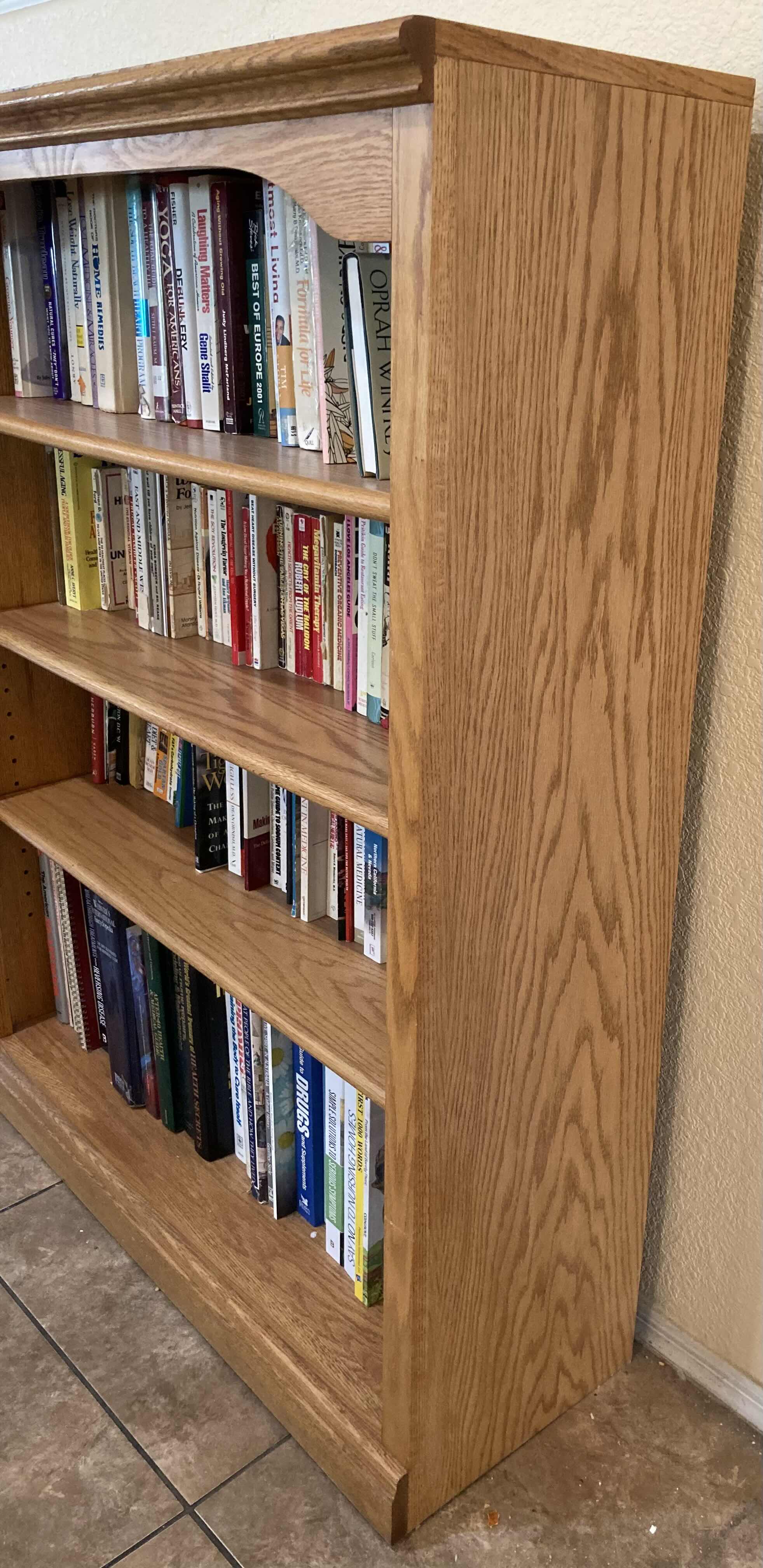 Photo 1 of OAK WOOD BOOKSHELF 36” X 13.25” H48.25