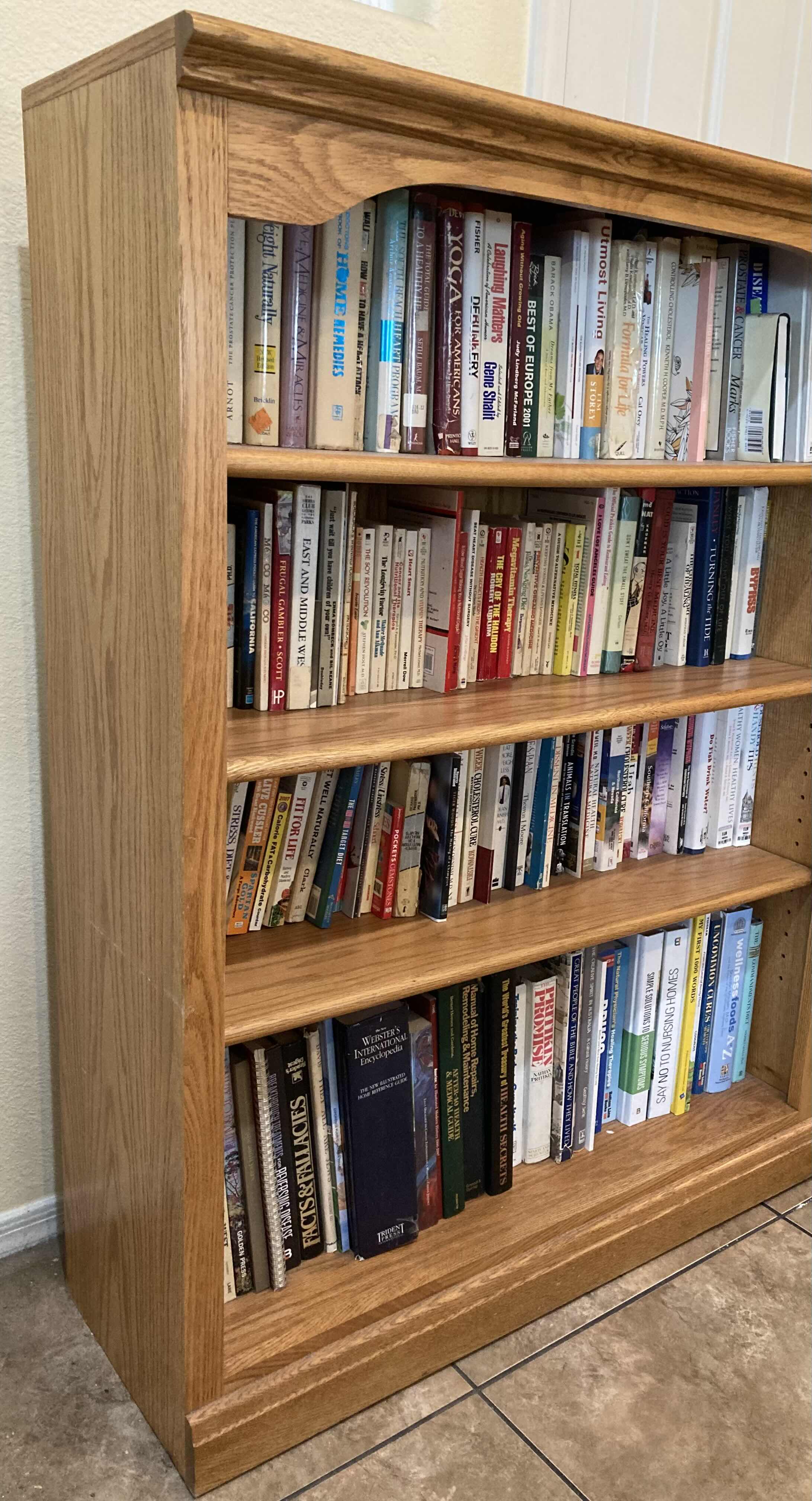 Photo 1 of OAK WOOD BOOKSHELF 36” X 13.25” H48.25