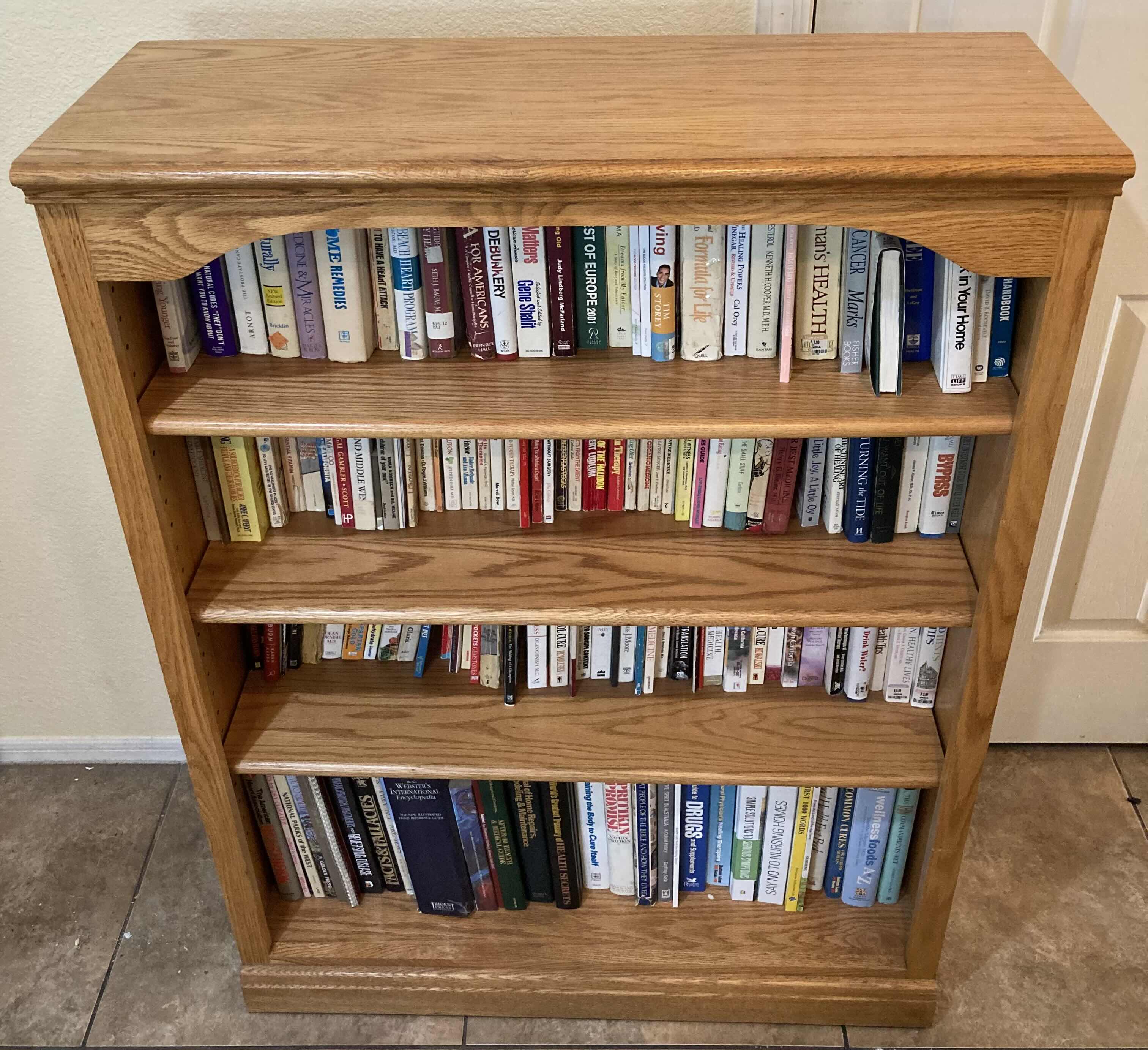 Photo 1 of OAK WOOD BOOKSHELF 36” X 13.25” H48.25