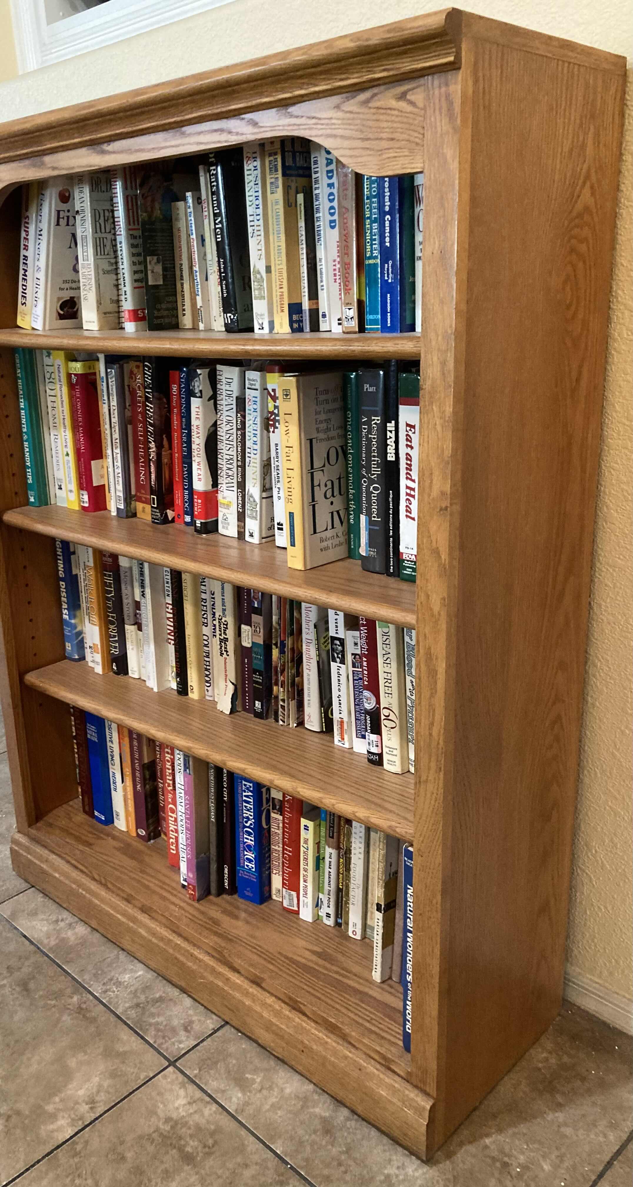 Photo 1 of OAK WOOD BOOKSHELF 36” X 13.25” H48.25