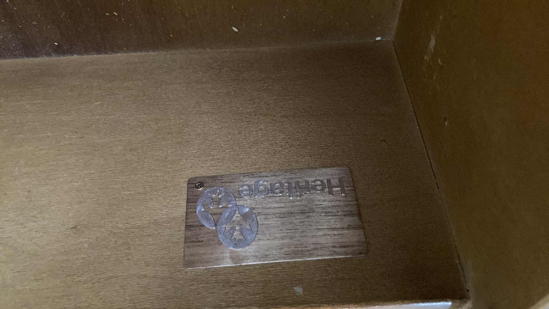 Photo 1 of HERITAGE GRANITE TOP WOOD & BLACK TRIM FINISH NIGHTSTAND 24” X 18” H21”