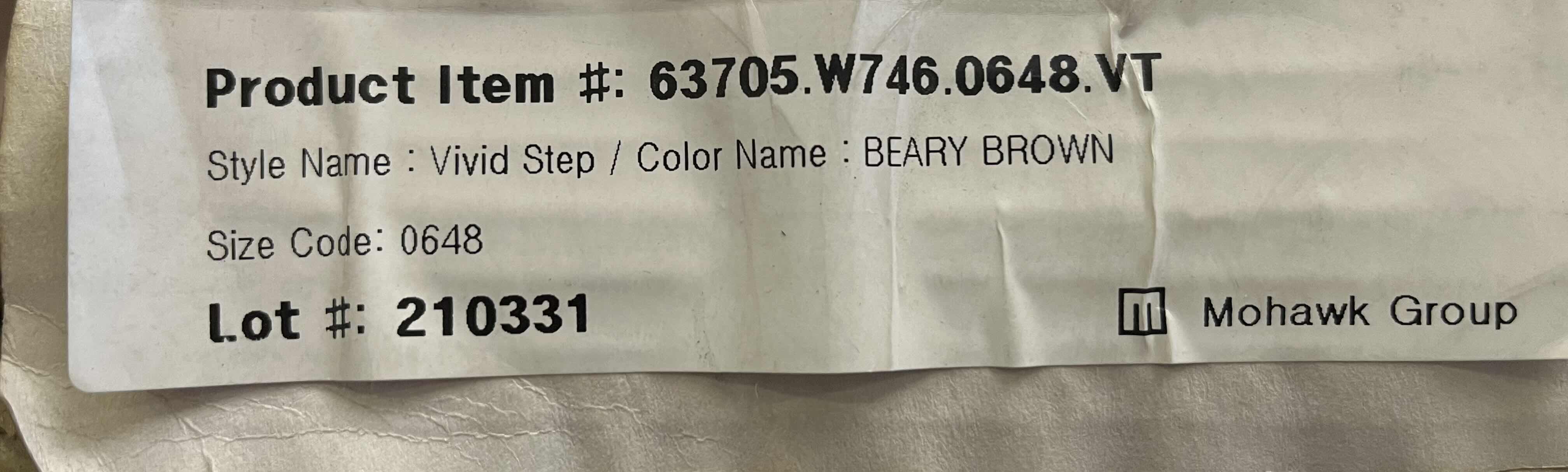 Photo 1 of MOHAWK VIVID STEP BEARY BROWN WOOD FINISH GLUE DOWN VINYL PLANK FLOORING 6” X 48” (54sqft PER CASE/2CASES APPROX. 108sqft TOTAL)