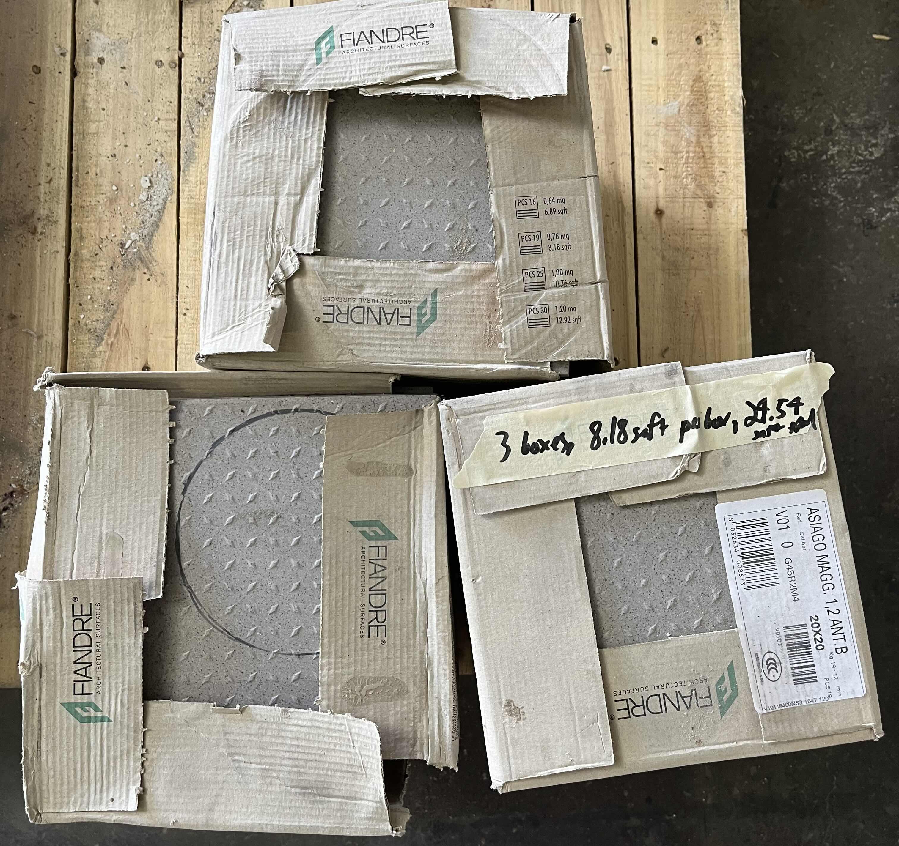 Photo 1 of FIANDRE ARCHITECTURAL SURFACES ASIAGO MAGG GREY CERAMIC FLOOR TILE 8” X 8” (8.18sqft 19 TILES PER CASE/3CASES APPROX. 24.54sqft TOTAL)