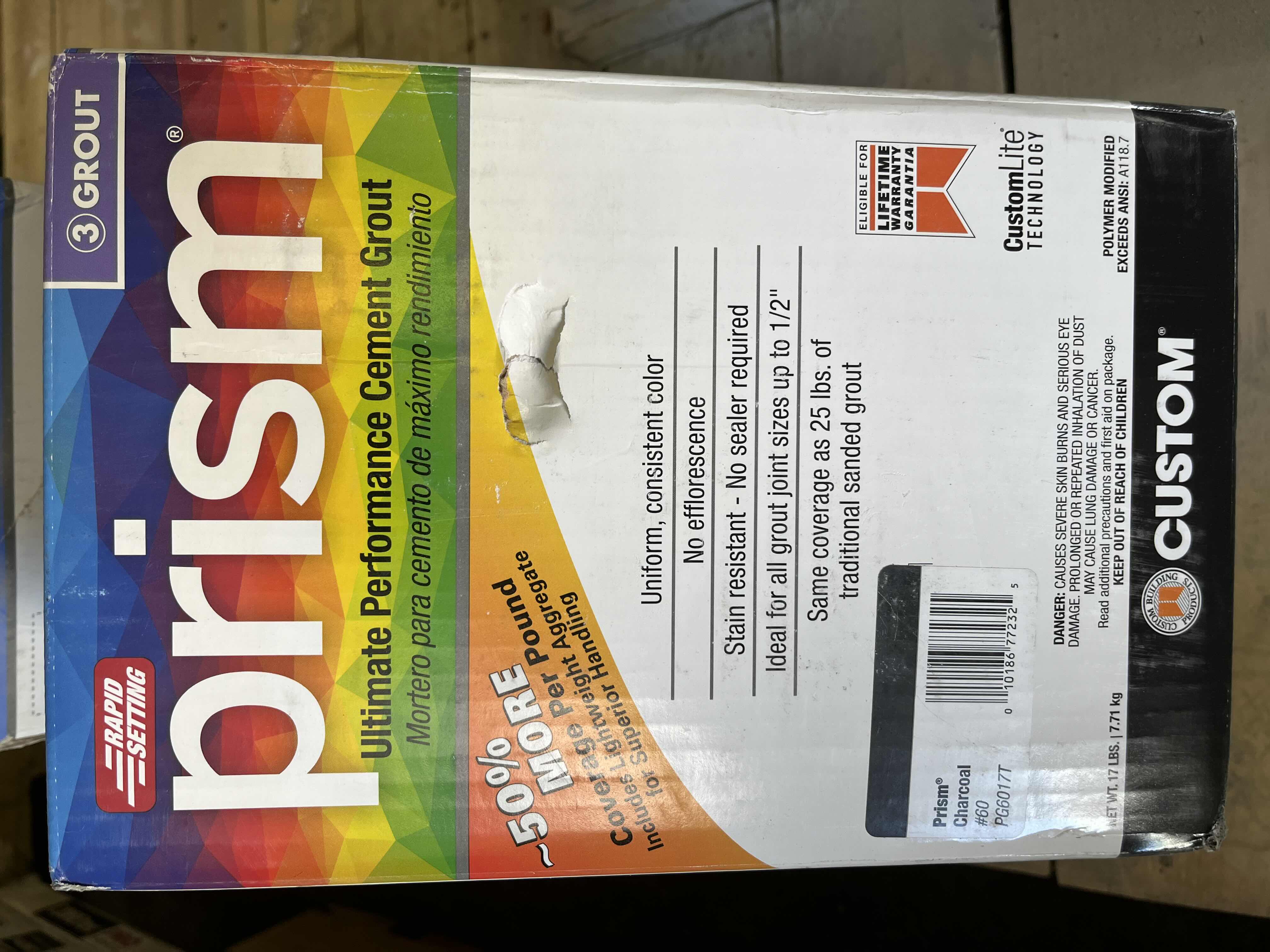 Photo 1 of PRISM ULTIMATE PERFORMANCE CHARCOAL FINISH CEMENT GROUT 17LB