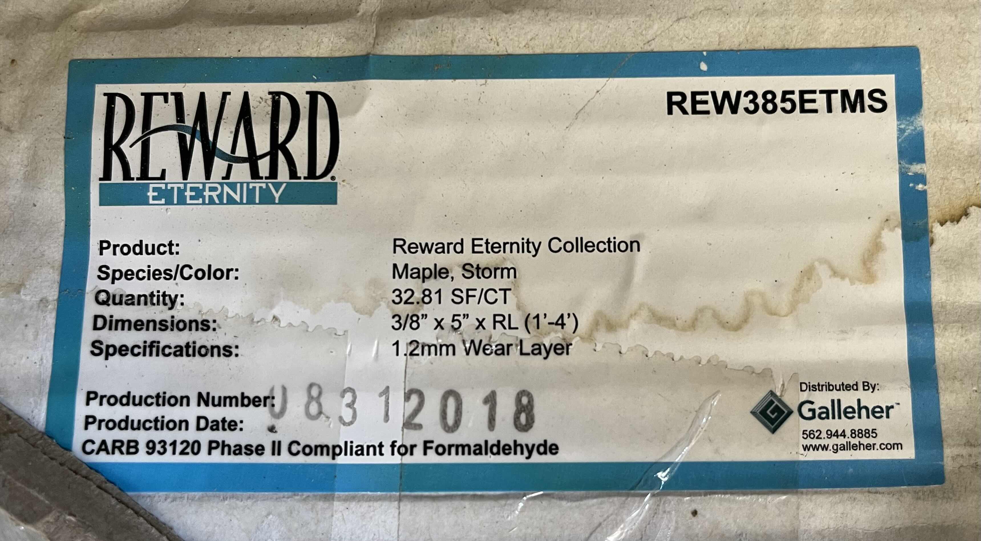 Photo 1 of REWARD ETERNITY MAPLE STORM WOOD FINISH GLUE DOWN HARDWOOD FLOORING 5” X RANDOM LENGTH (APPROX 32.81sqft PER CASE/1CASE)