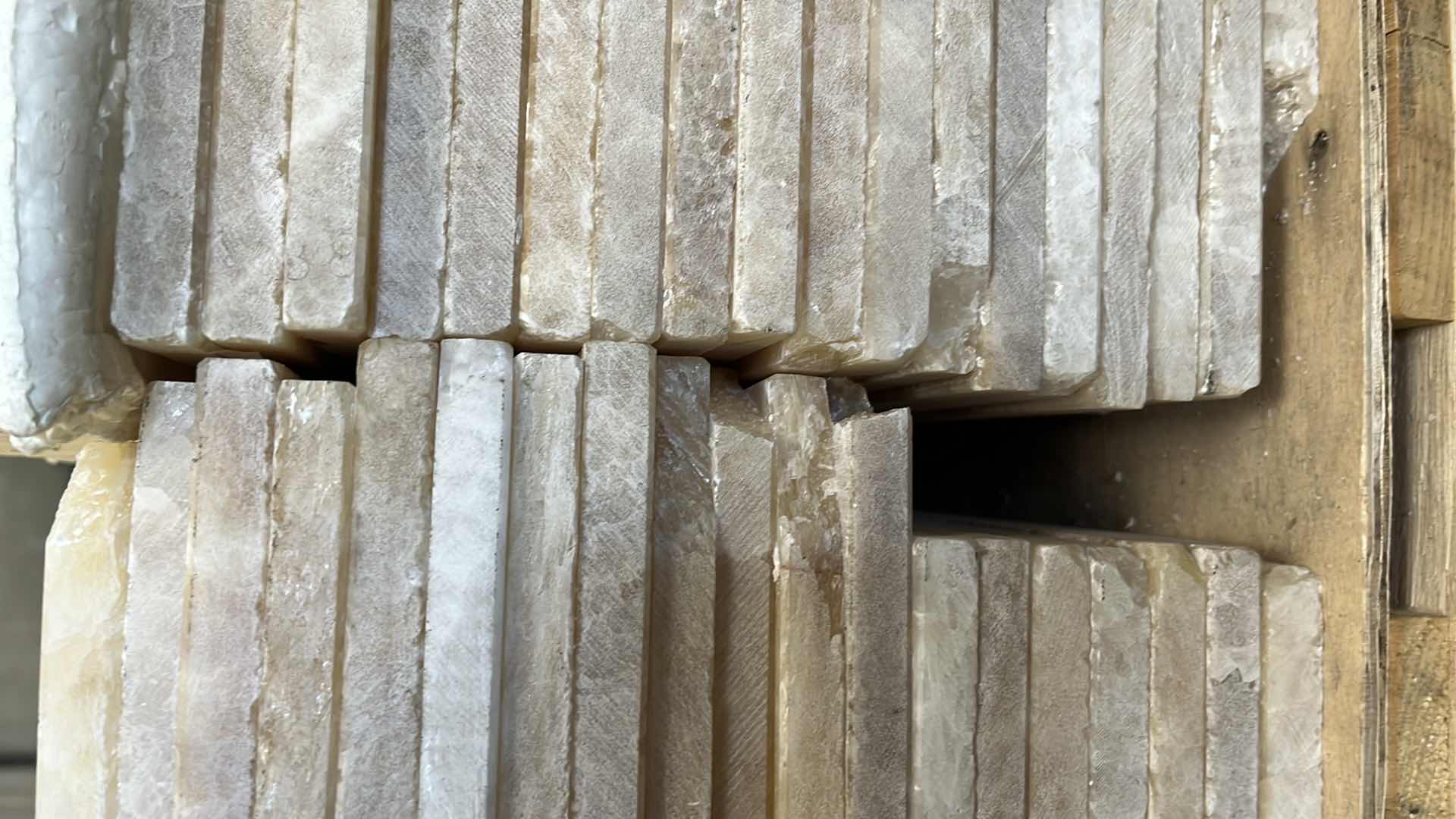 Photo 1 of HONEY ONYX FINISH POLISHED MARBLE TILE 18” X 18” (90PCS APPROX 202.5SQFT TOTAL) READ NOTES