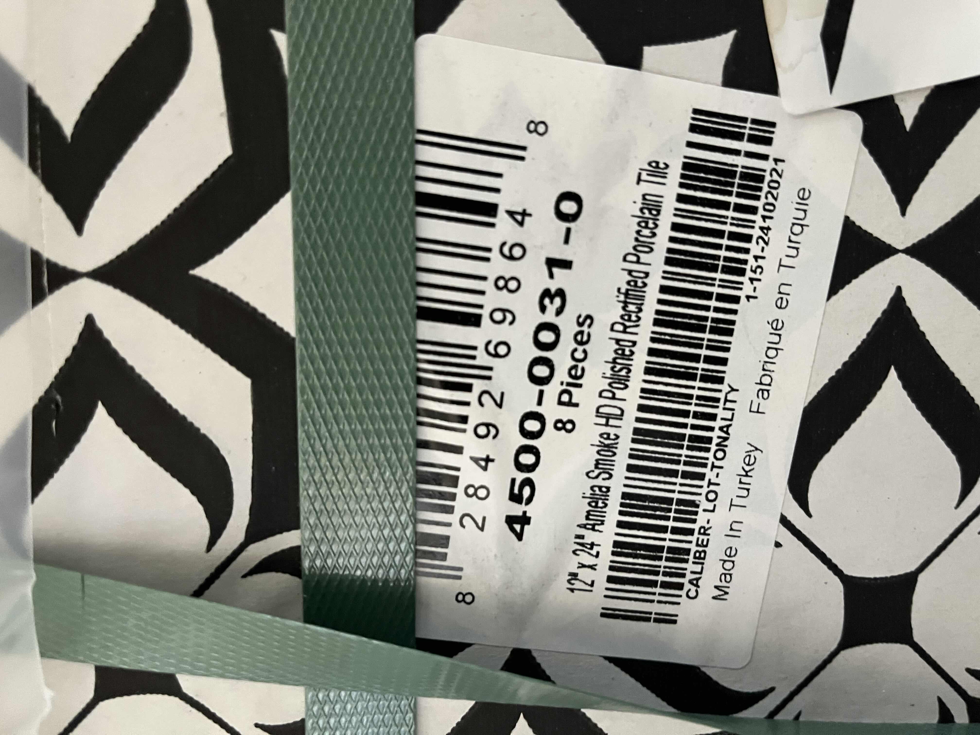 Photo 1 of PASHA COLLECTION AMELIA SMOKE FINISH POLISHED PORCELAIN RECTIFIED TILE 12” X 24” (15.34SQFT PER CASE/32CASES APPROX 490.88SQFT TOTAL) READ NOTES