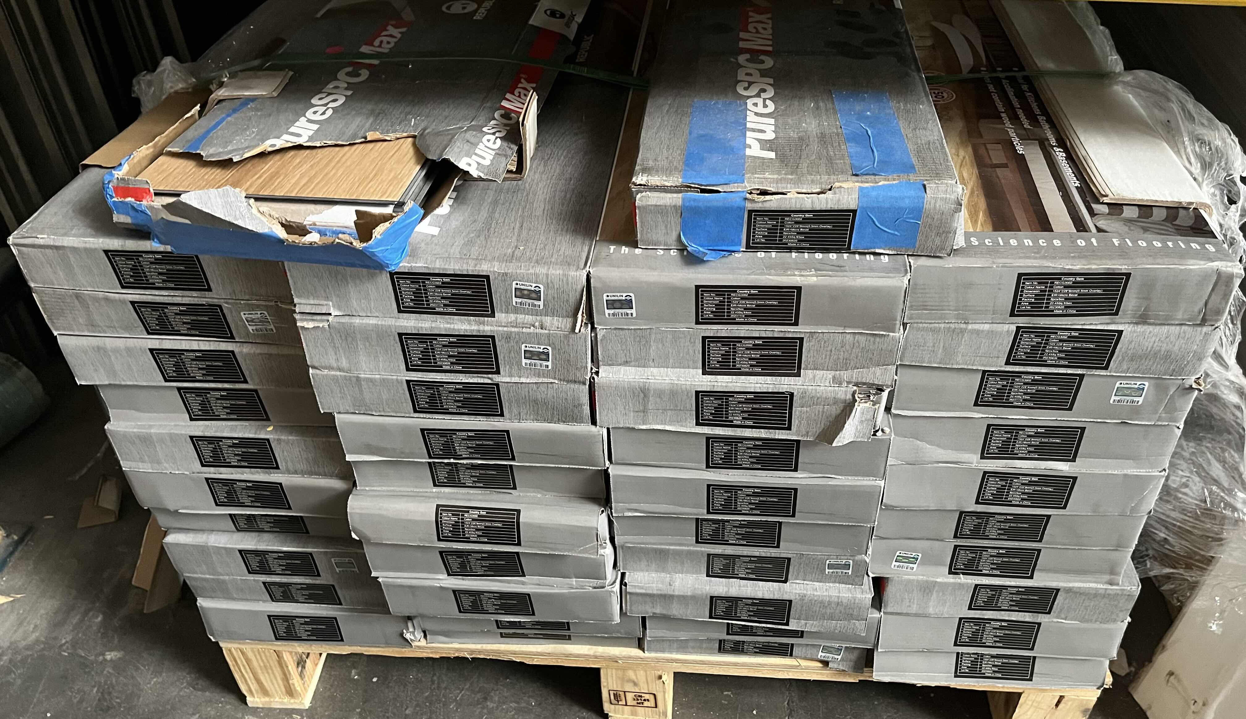 Photo 1 of REPUBLIC FLOORING PURE SPC MAX COLTON WOOD FINISH SNAP IN CLICK VINYL PLANK FLOORING 9” X 60” (22.45sqft PER CASE/41CASES APPROX 920.45sqft TOTAL) READ NOTES