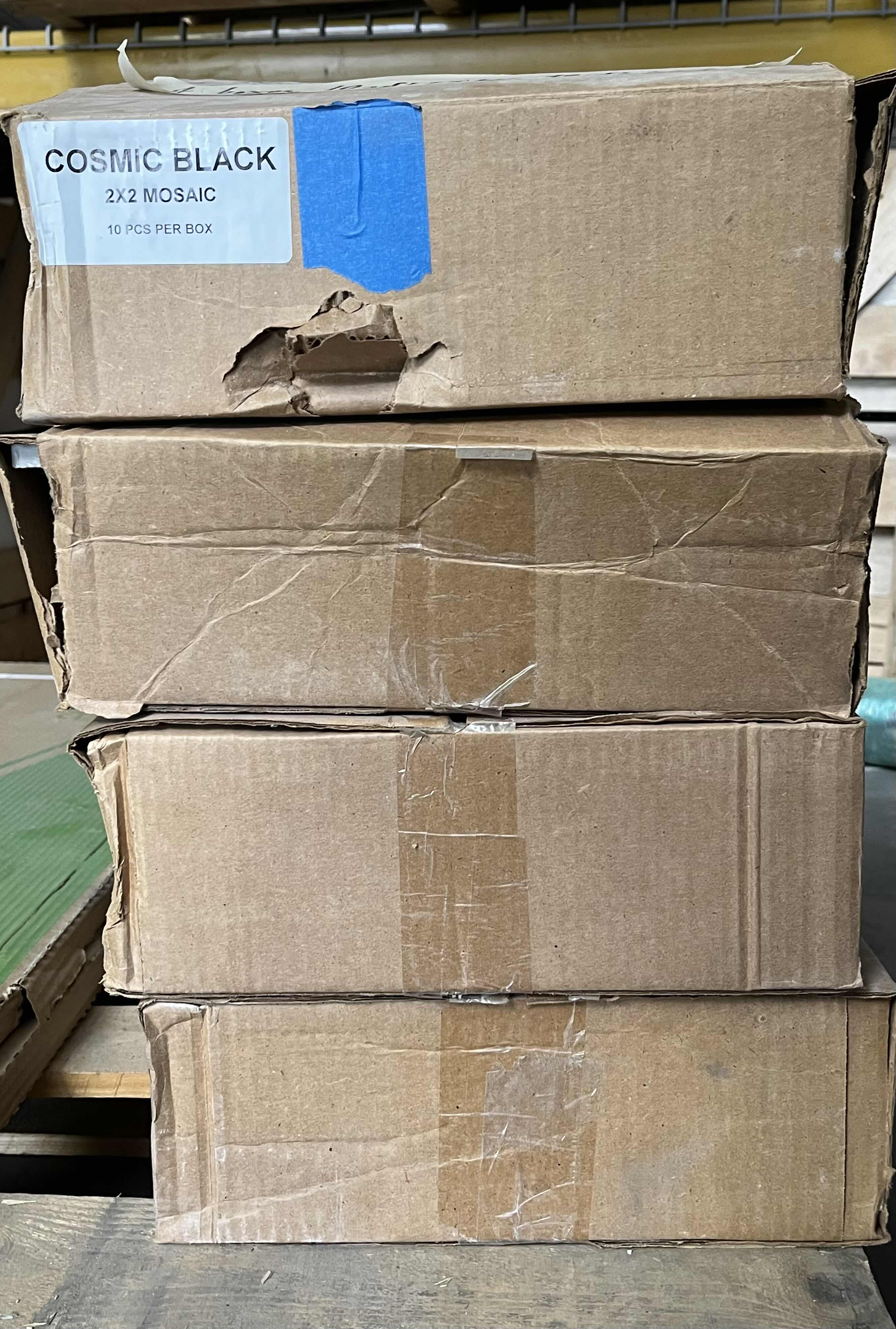 Photo 1 of COSMIC BLACK MOSAIC TILE 2” X 2” (10SQFT PER CASE/4CASES APPROX. 40SQFT TOTAL) READ NOTES