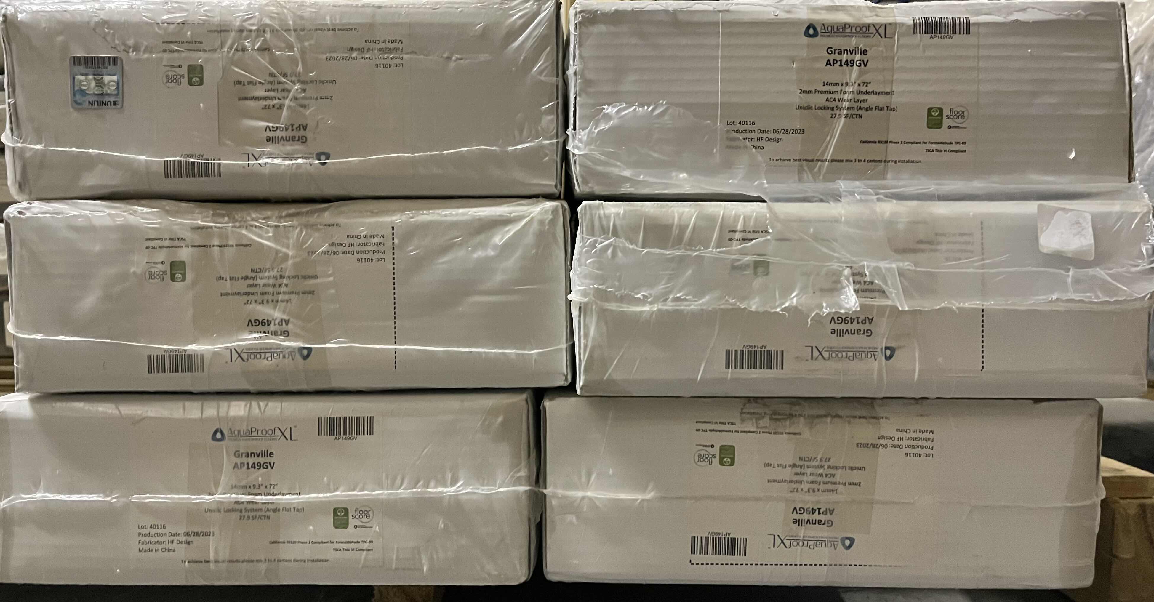 Photo 1 of AQUA PROOF XL GRANVILLE WOOD FINISH SNAP IN CLICK WOOD LAMINATE PLANK FLOORING 9.3” X 72” (27.9SQFT PER CASE/6CASES APPROX. 167.4SQFT TOTAL) READ NOTES