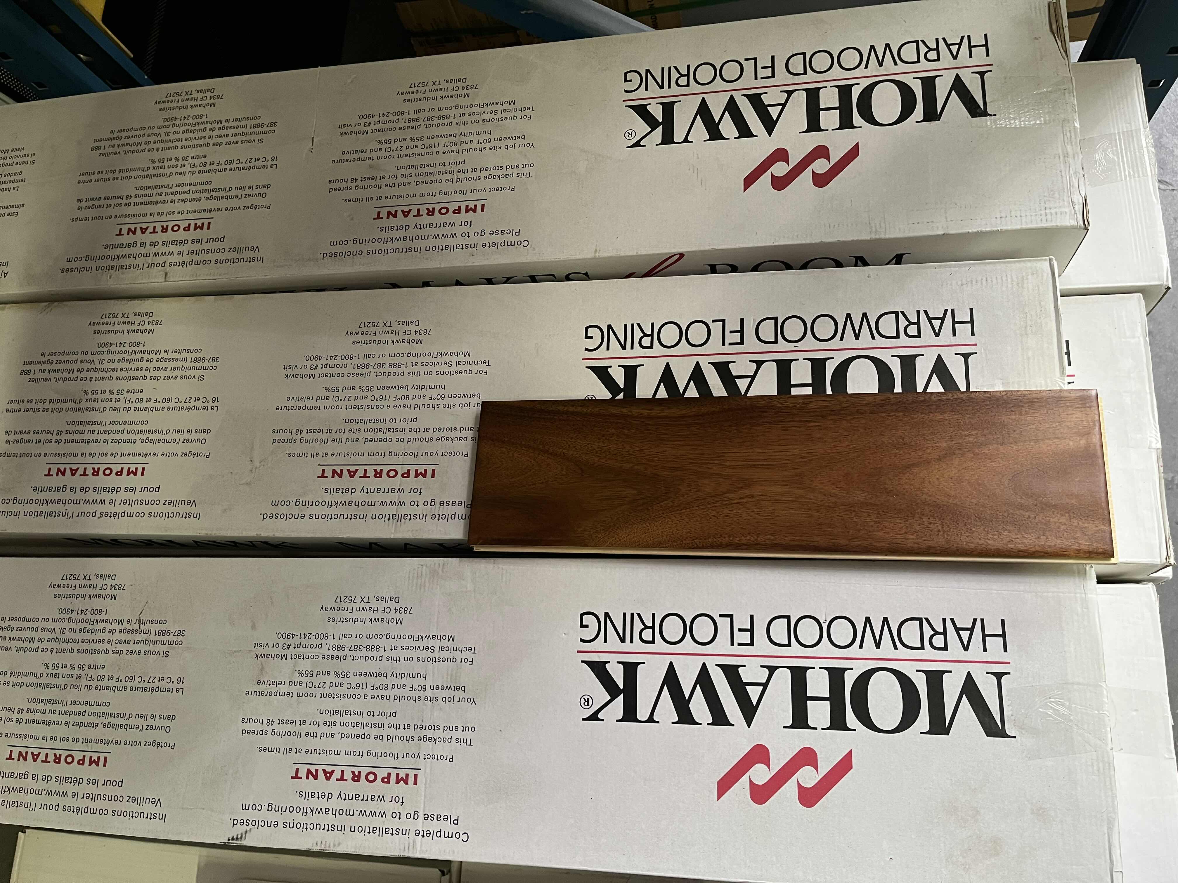 Photo 1 of MOHAWK ACACIA NATURAL WOOD FINISH GLUE DOWN HARDWOOD PLANK FLOORING 3.5”-4.75” X RANDOM LENGTH (16.46sqft PER CASE/30CASES APPROX 493.8sqft TOTAL)