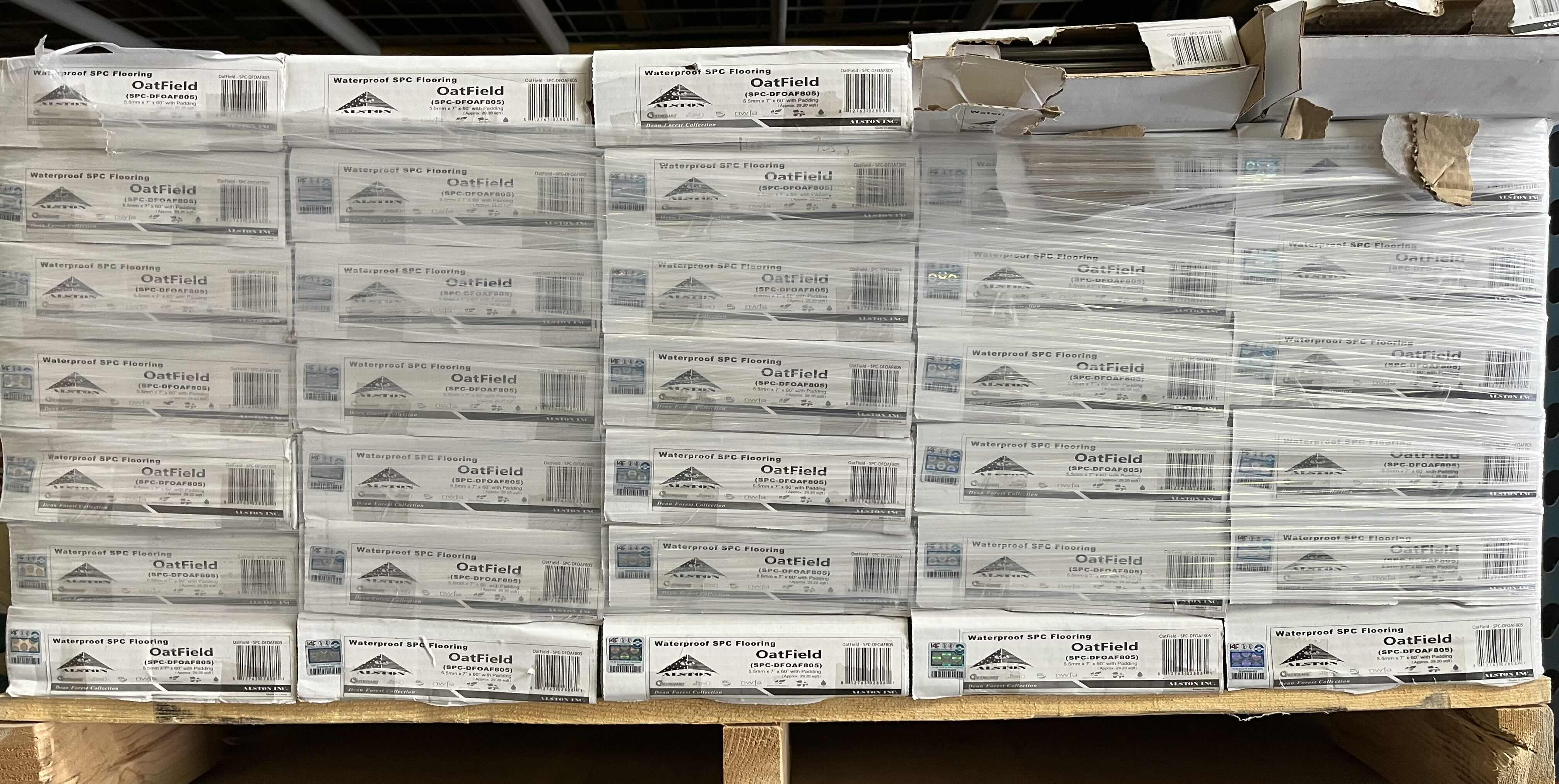 Photo 4 of ALSTON DEAN FOREST COLLECTION OATFIELD WOOD FINISH SNAP IN CLICK VINYL PLANK FLOORING 7” X 60” (29.20sqft PER CASE/35CASES APPROX 1022sqft TOTAL)