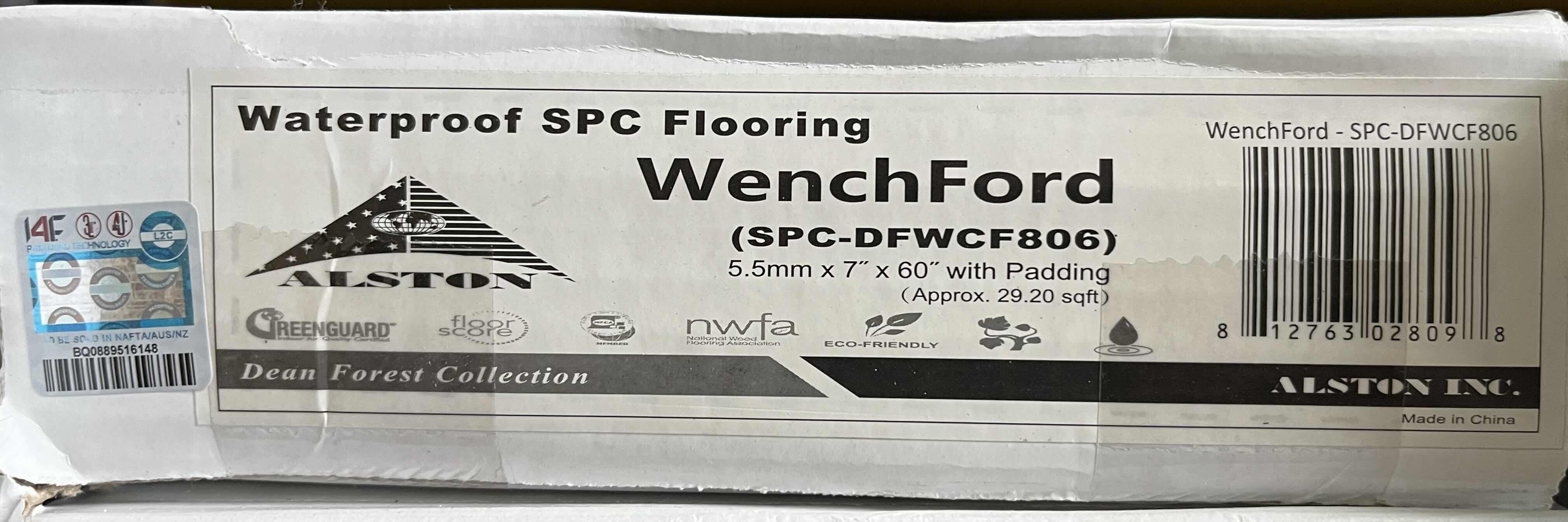Photo 1 of ALSTON DEAN FOREST COLLECTION WENCHFORD WOOD FINISH SNAP IN CLICK VINYL PLANK FLOORING 7” X 60” (29.20sqft PER CASE/51CASES APPROX 1489.2sqft TOTAL)