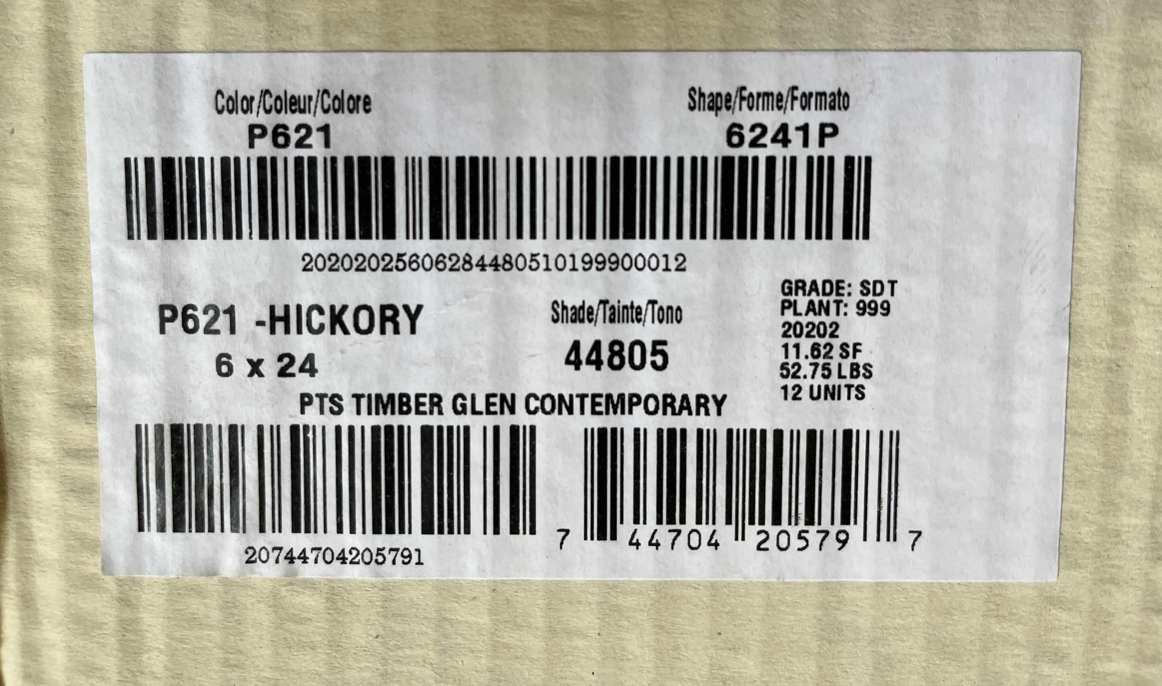 Photo 1 of LA MAISON DELLE HICKORY WOOD FINISH PORCELAIN PLANK TILE 6” X 24” (11.62sqft PER CASE/27CASES APPROX 313.74sqft TOTAL)