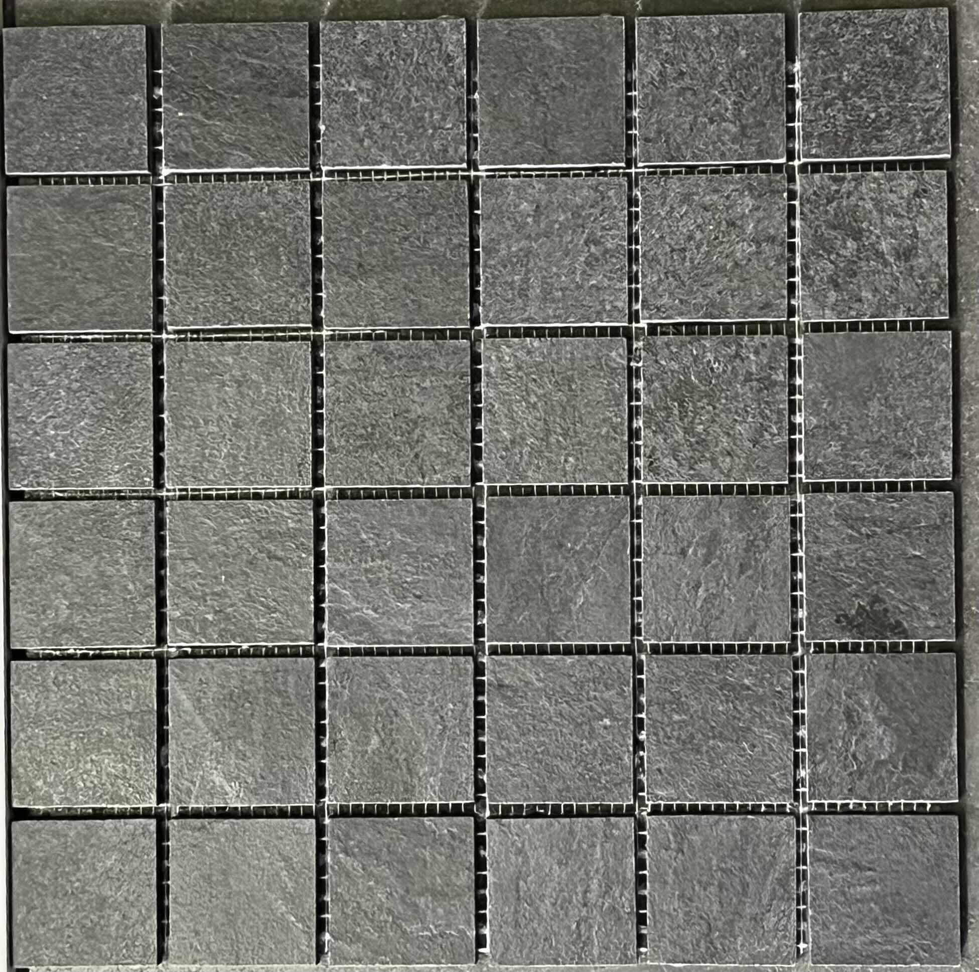 Photo 1 of ARDESIA BLACK MOSAIC TILE 2” X 2” (10SQFT PER CASE/1CASE APPROX. 10SQFT TOTAL) READ NOTES