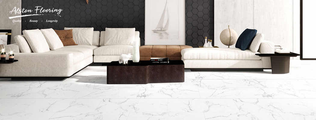 Photo 1 of ALSTON WHITE CROFT WOOD FINISH SNAP IN CLICK VINYL PLANK FLOORING 12” X 24” (20.03SQFT PER CASE/8CASES APPROX. 160.24SQFT TOTAL) READ NOTES