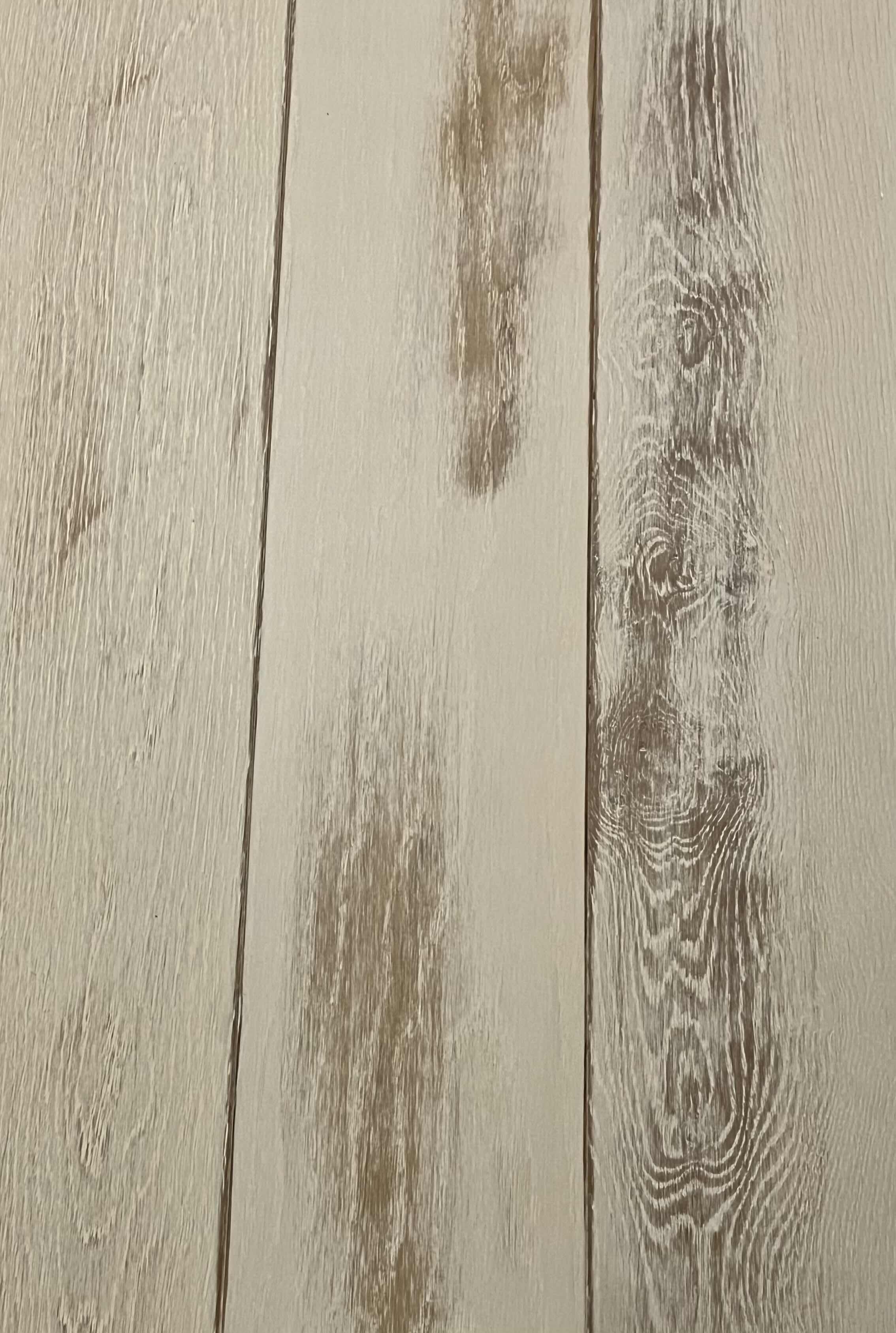 Photo 1 of WHITE WASH OAK WOOD FINISH GLUE DOWN HARDWOOD PLANK FLOORING 7.48” X 72” X RANDOM LENGTH (29.92SQFT PER CASE/3CASES APPROX. 89.78SQFT TOTAL) READ NOTES