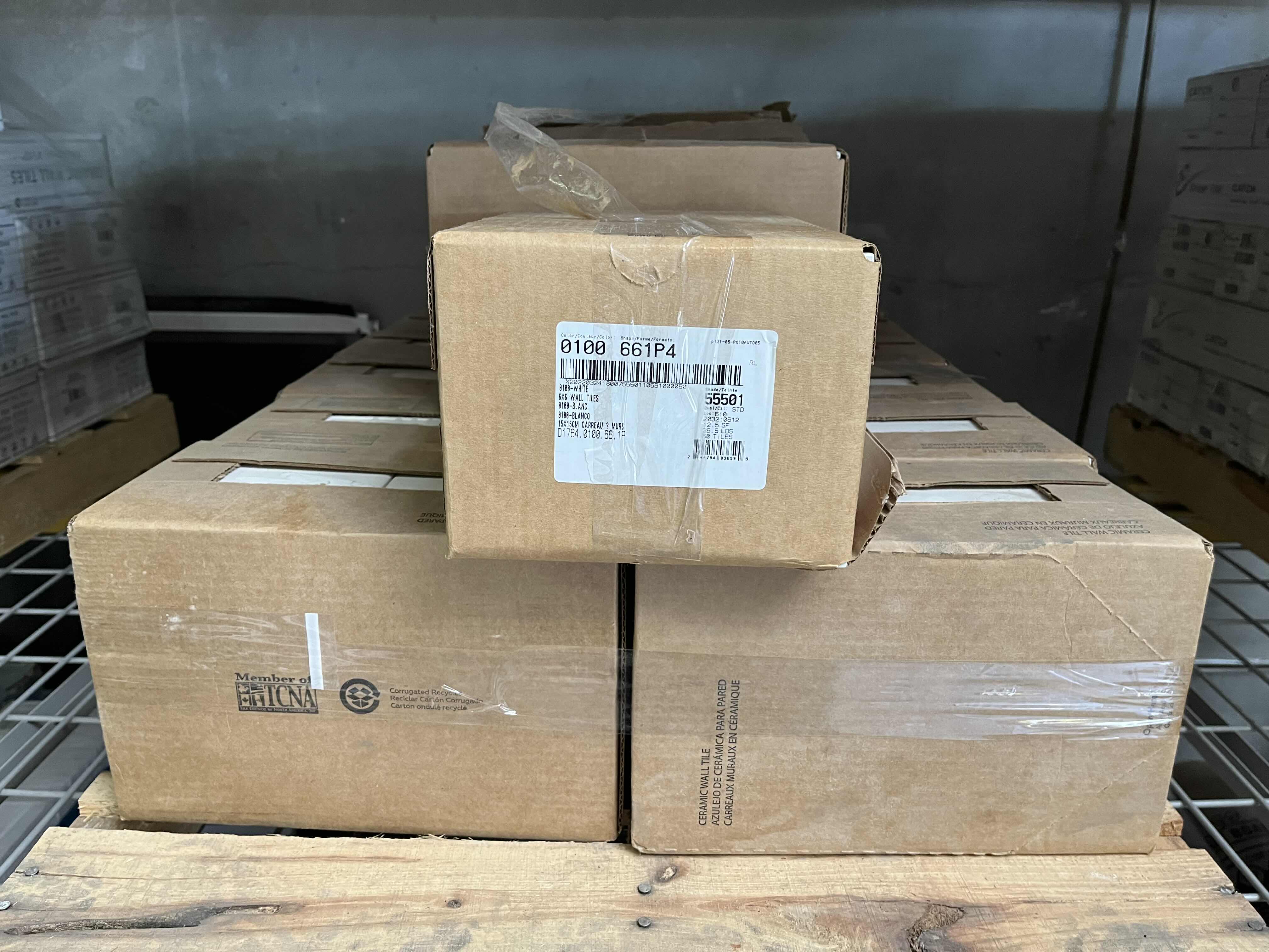 Photo 1 of DALTILE WHITE GLOSS CERAMIC WALL TILES 6” X 6” (12.5SQFT PER CASE/20CASES APPROX 250SQFT TOTAL) READ NOTES